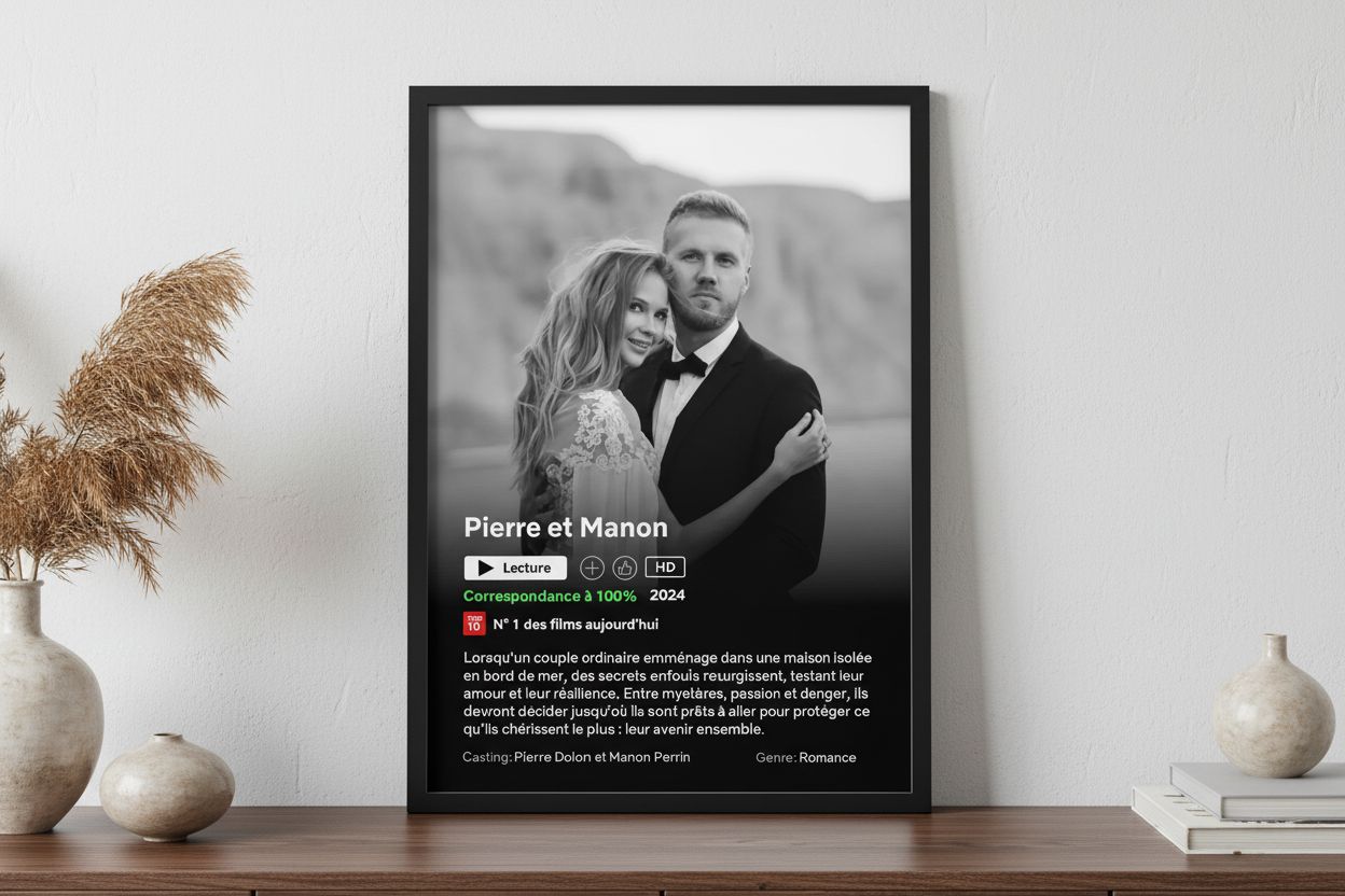 L'affiche Netflix personnalisée, le meilleur cadeau pour son copain