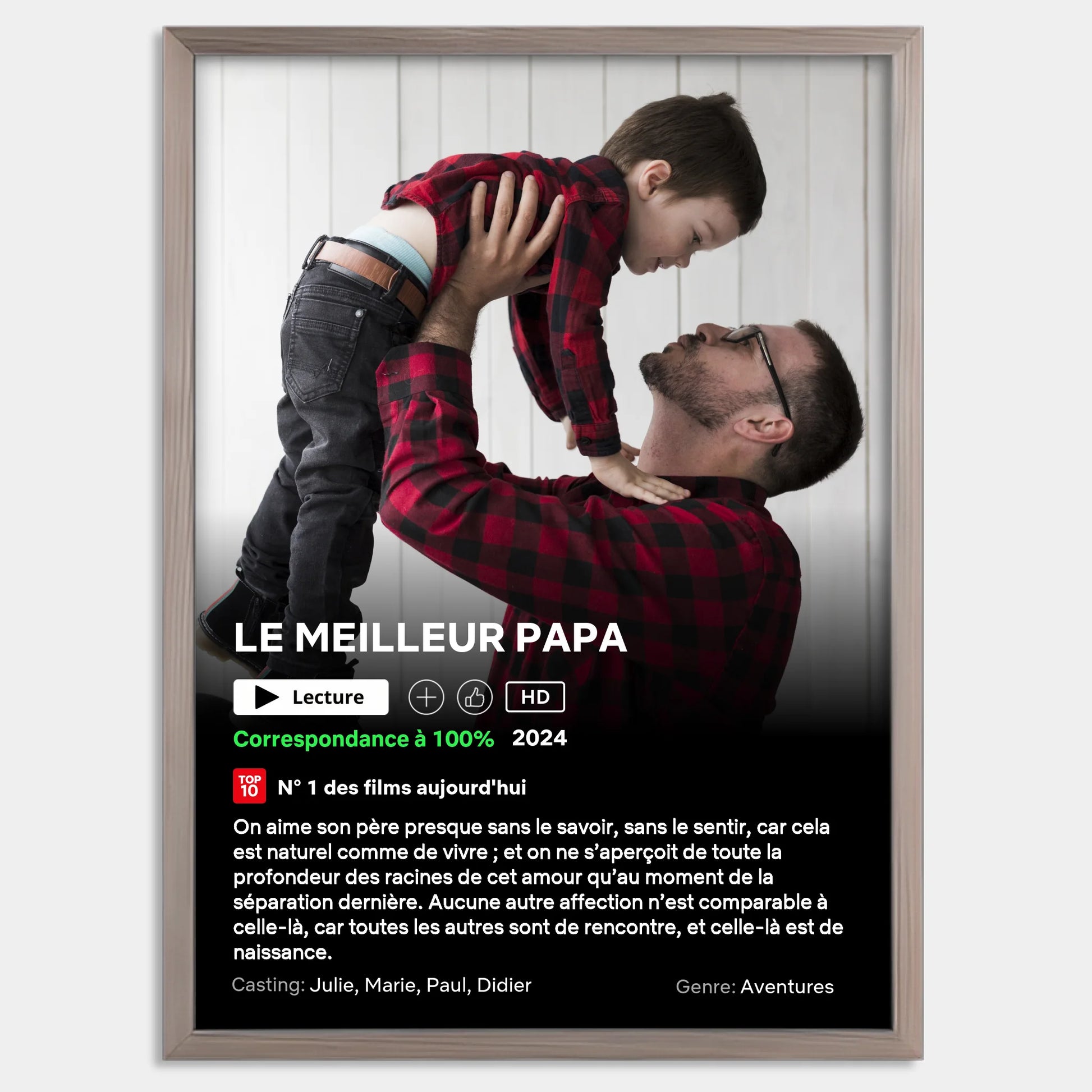 Cadre bois personnalisé cadeau