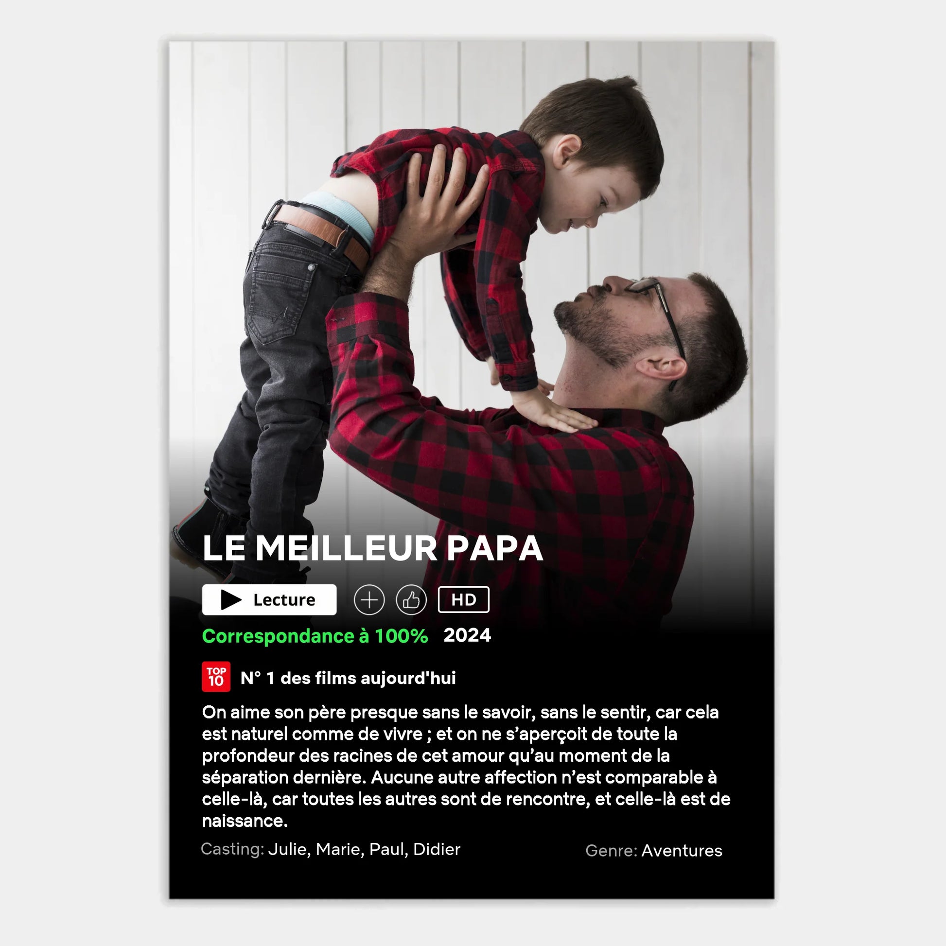 Affiche personnalisée cadeau