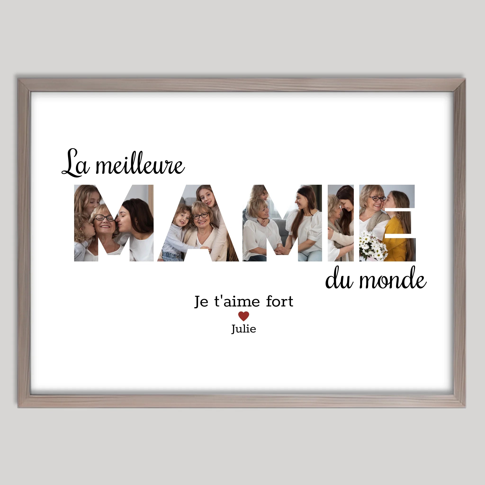 Cadre bois personnalisé cadeau