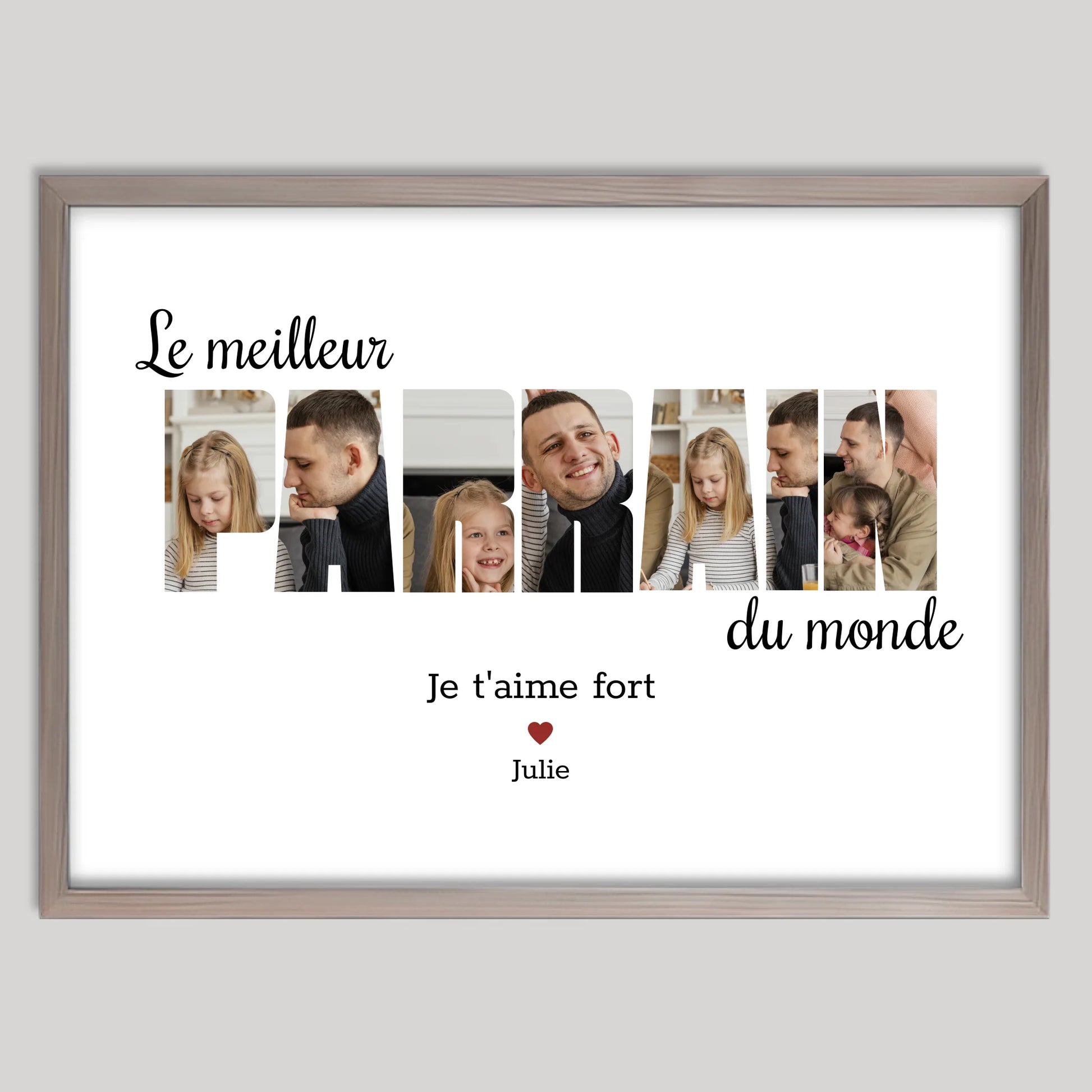 Cadre bois personnalisé cadeau