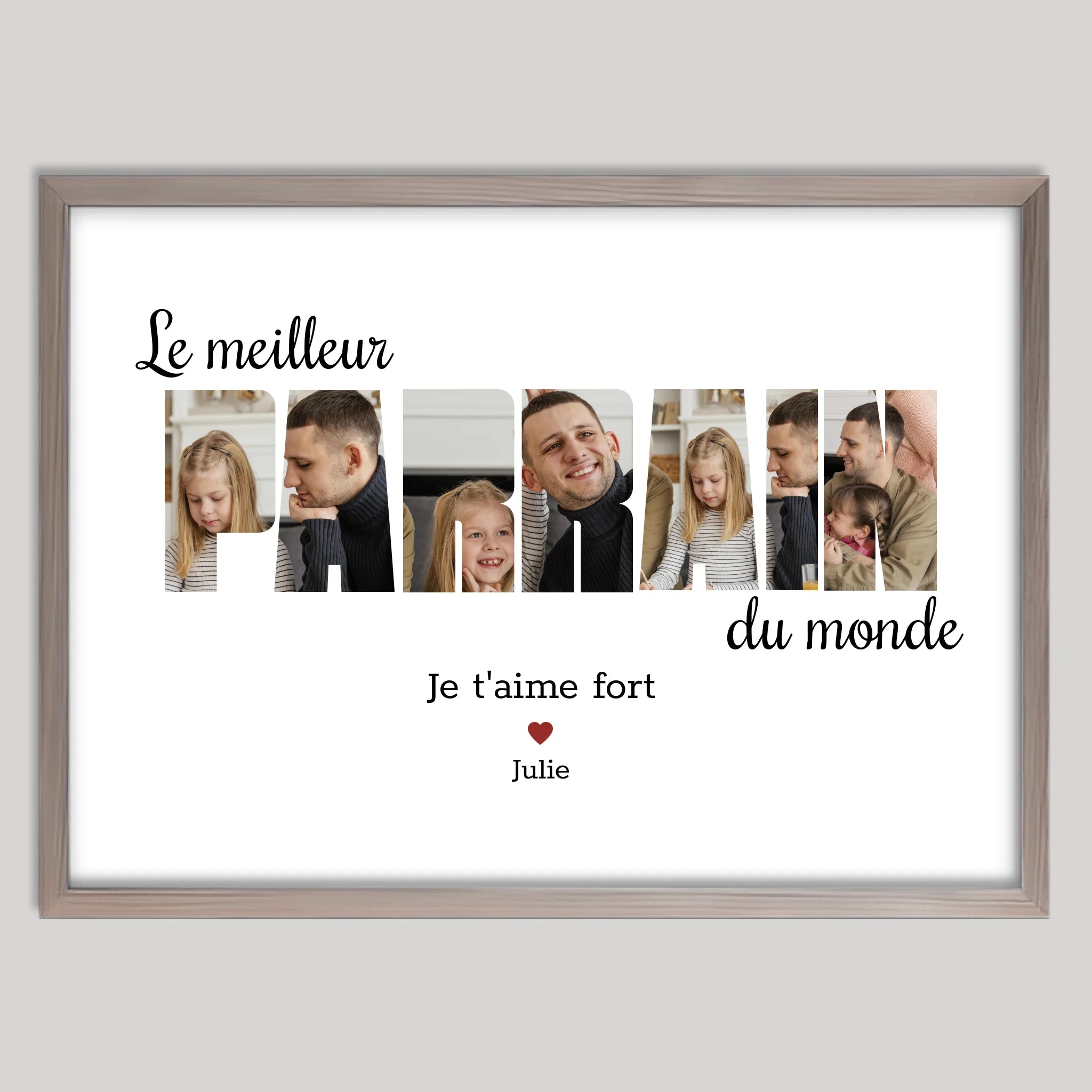 Cadre bois personnalisé cadeau
