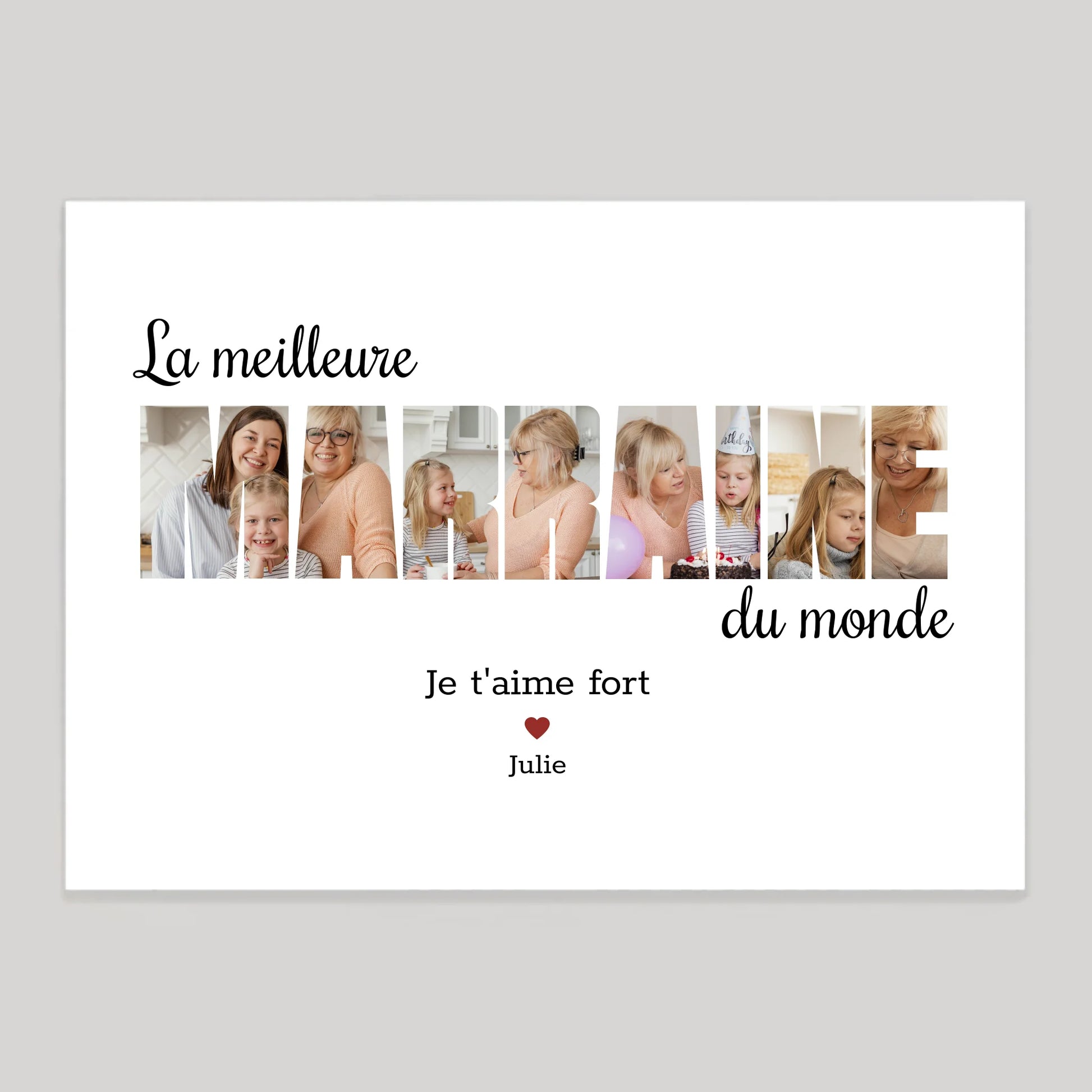 Affiche personnalisée cadeau