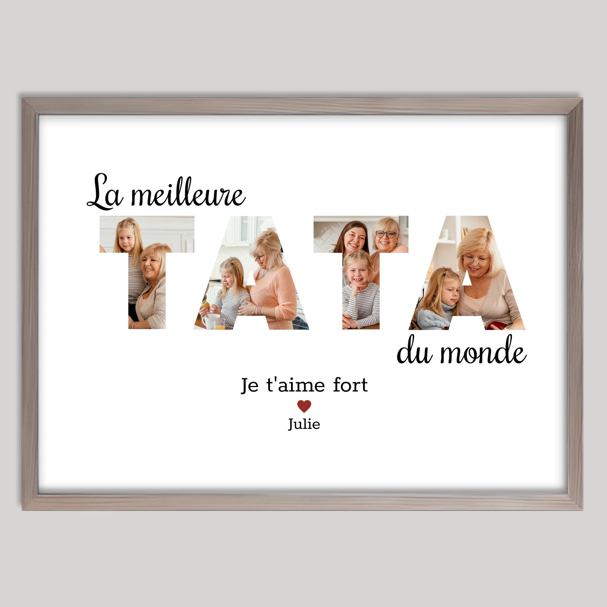 Cadre bois personnalisé cadeau