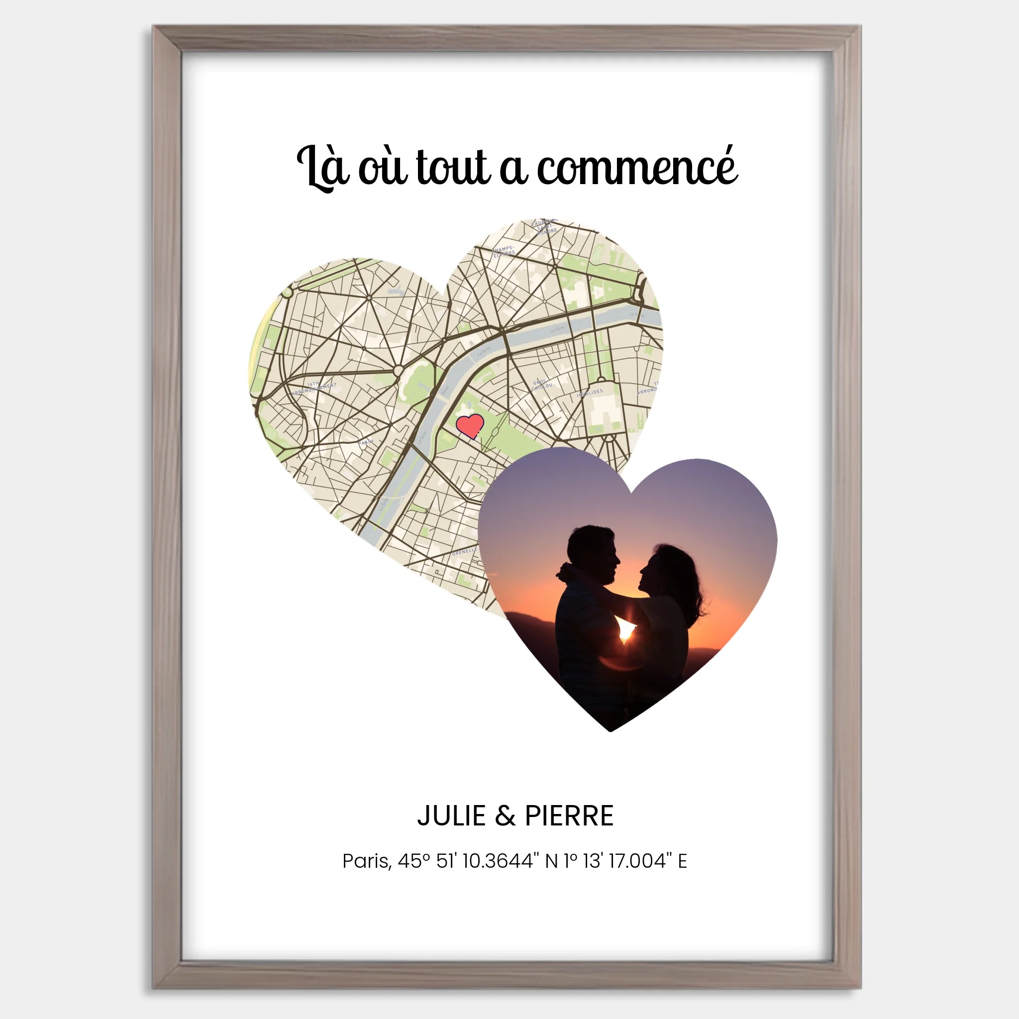 Cadre bois personnalisé cadeau