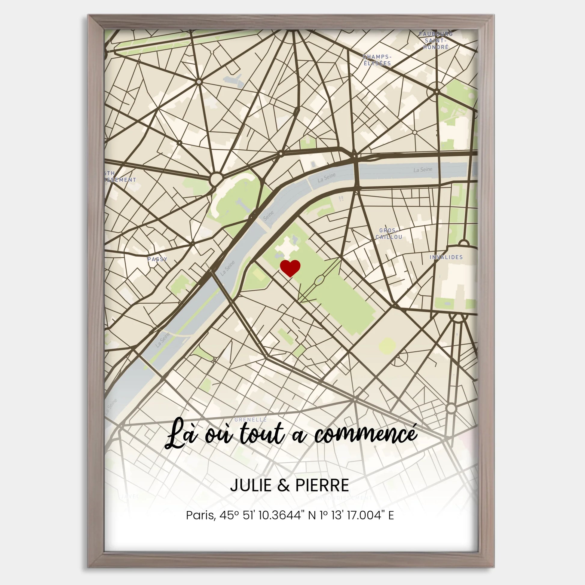 Cadre bois personnalisé cadeau