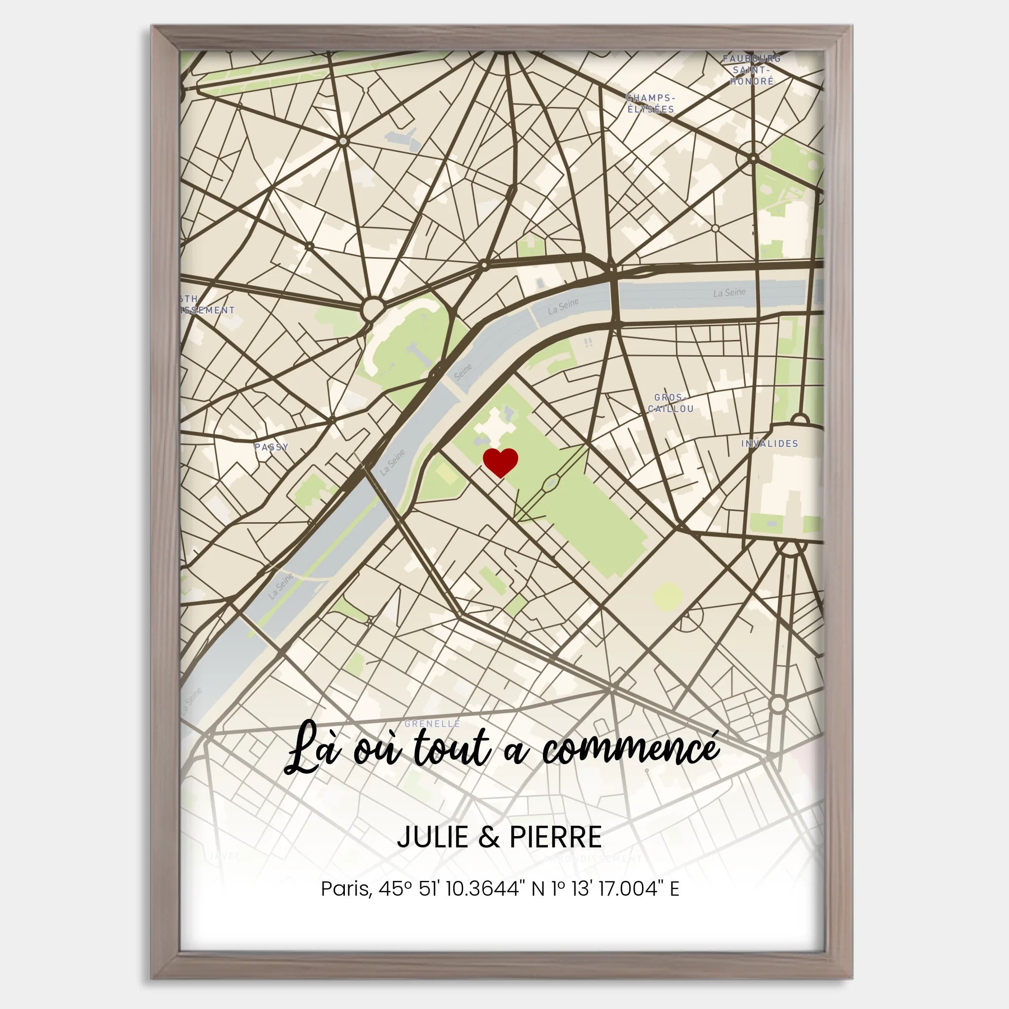 Cadre bois personnalisé cadeau