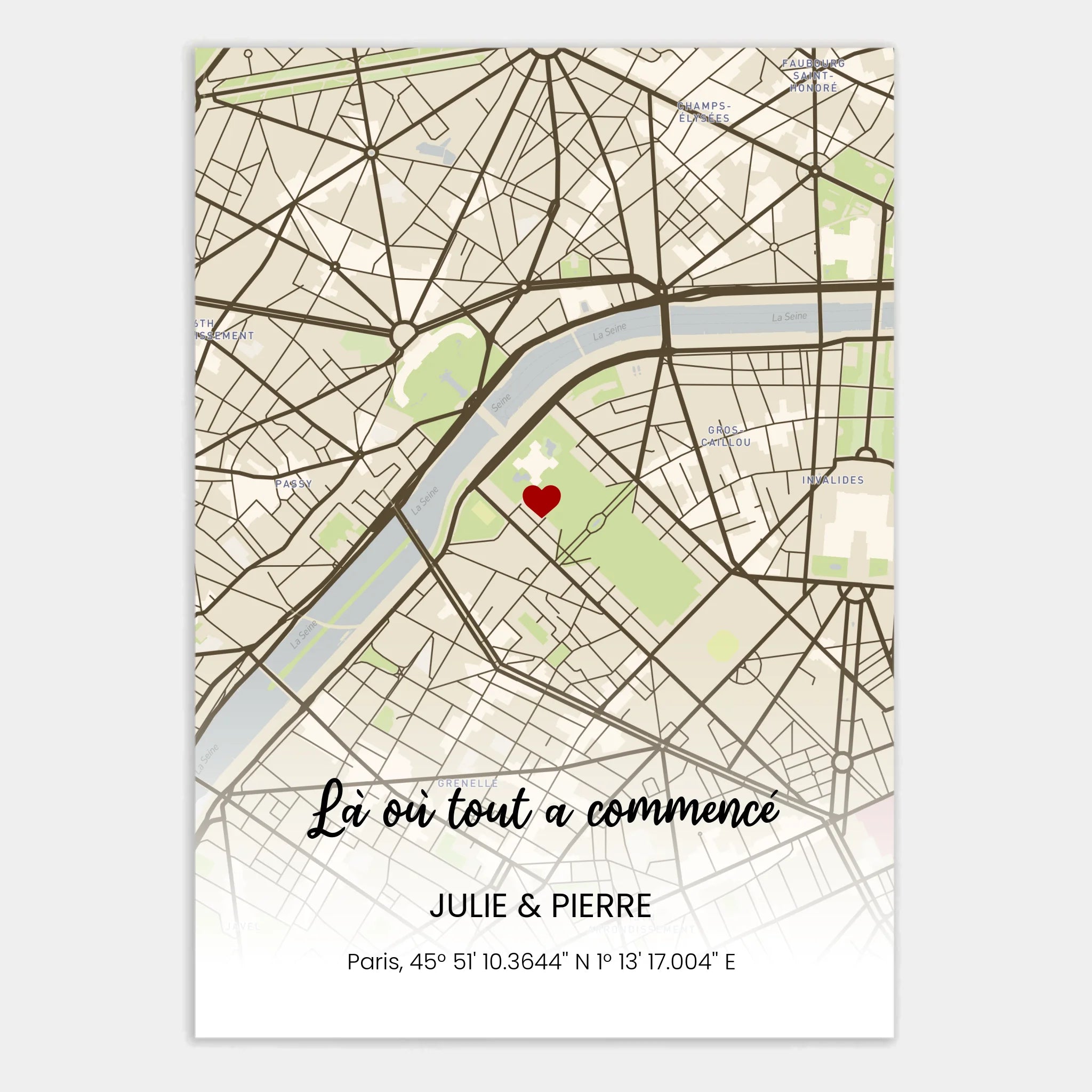 Affiche personnalisée cadeau