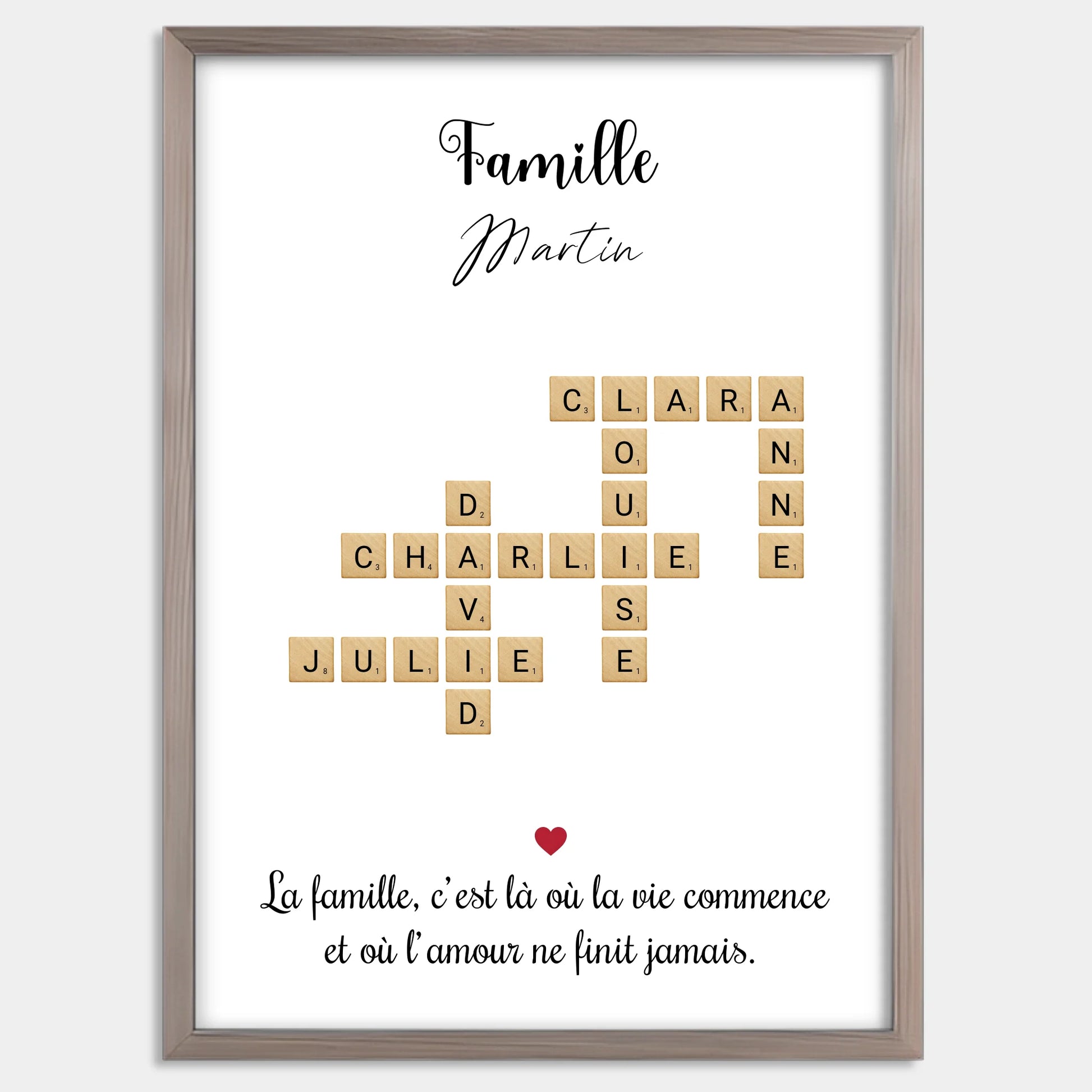Cadre bois personnalisé cadeau