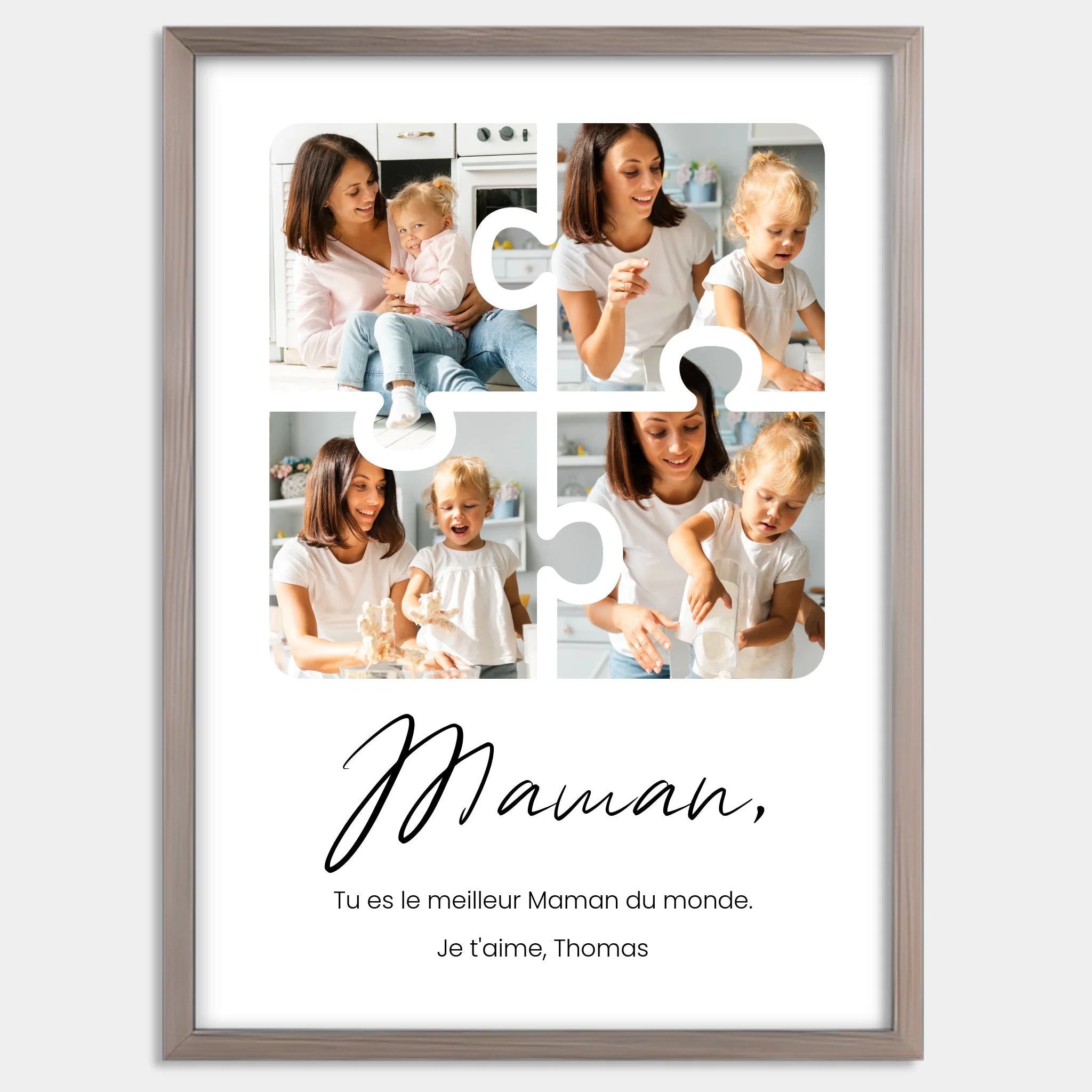 Cadre bois personnalisé cadeau