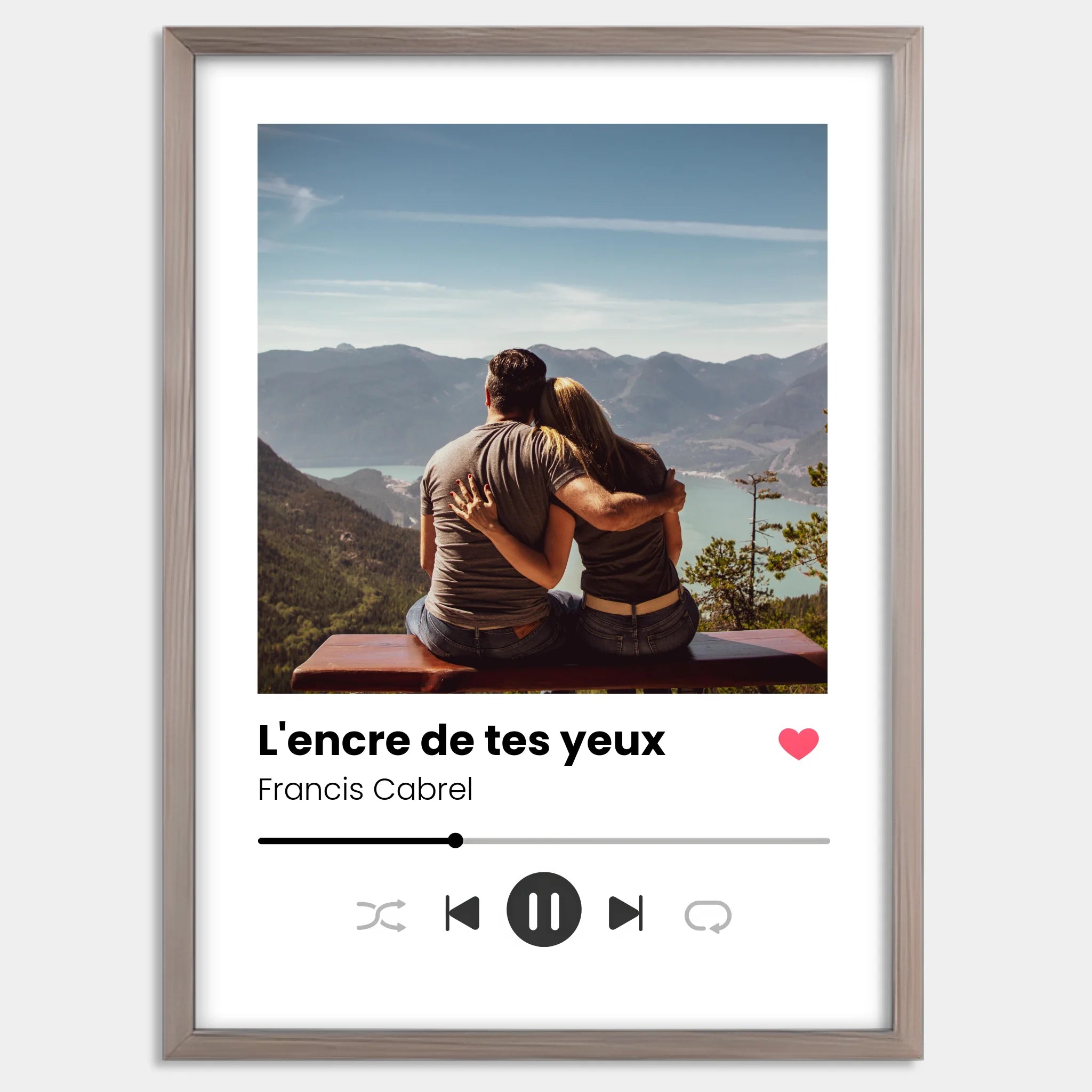 Cadre bois personnalisé cadeau