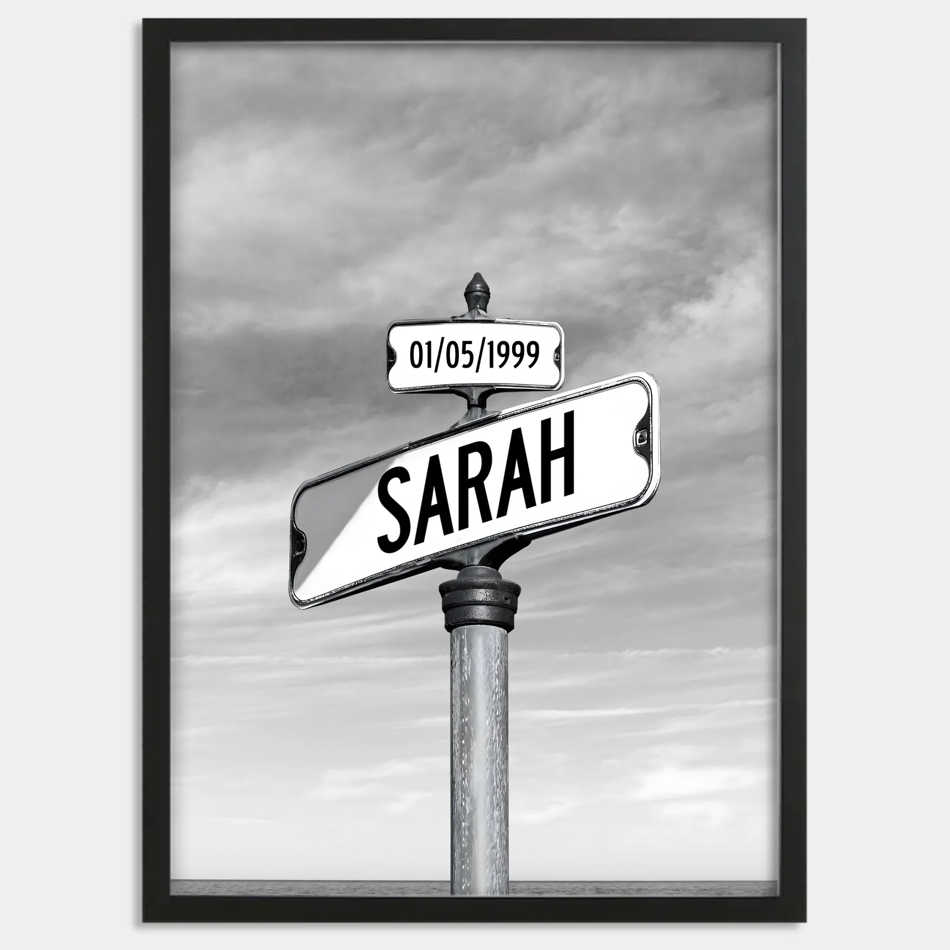 Cadre bois noir personnalisé cadeau