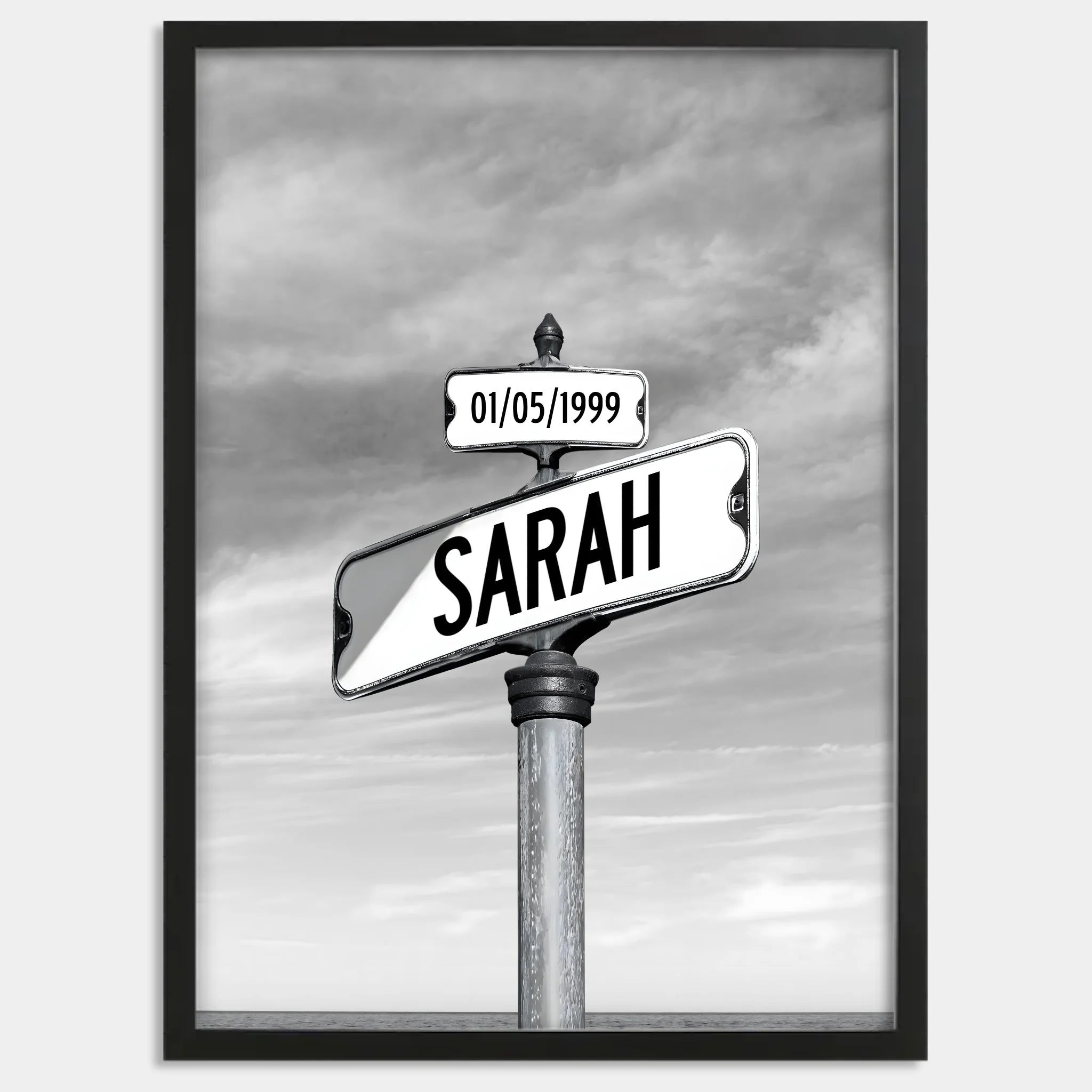 Cadre bois noir personnalisé cadeau