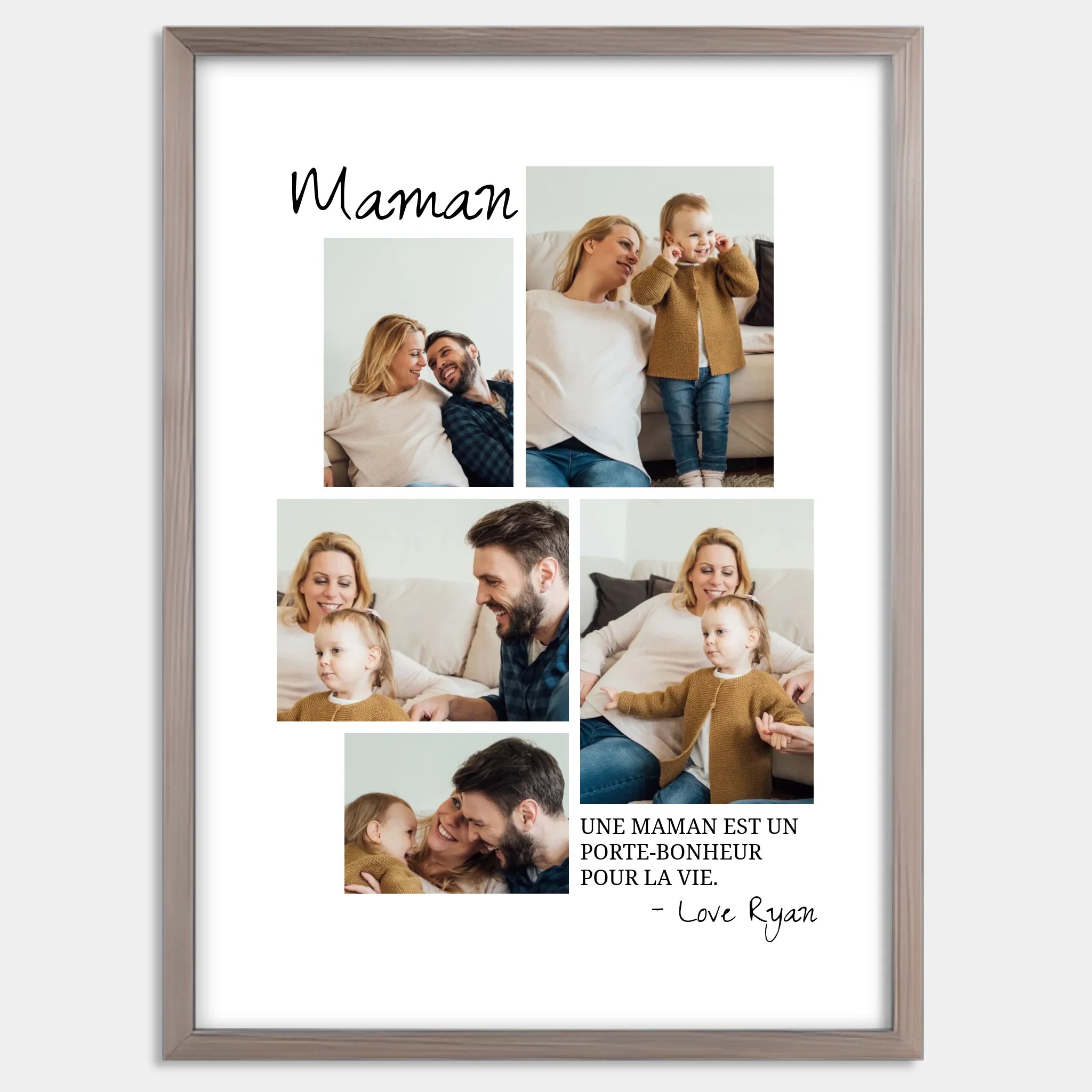 Cadre bois personnalisé cadeau