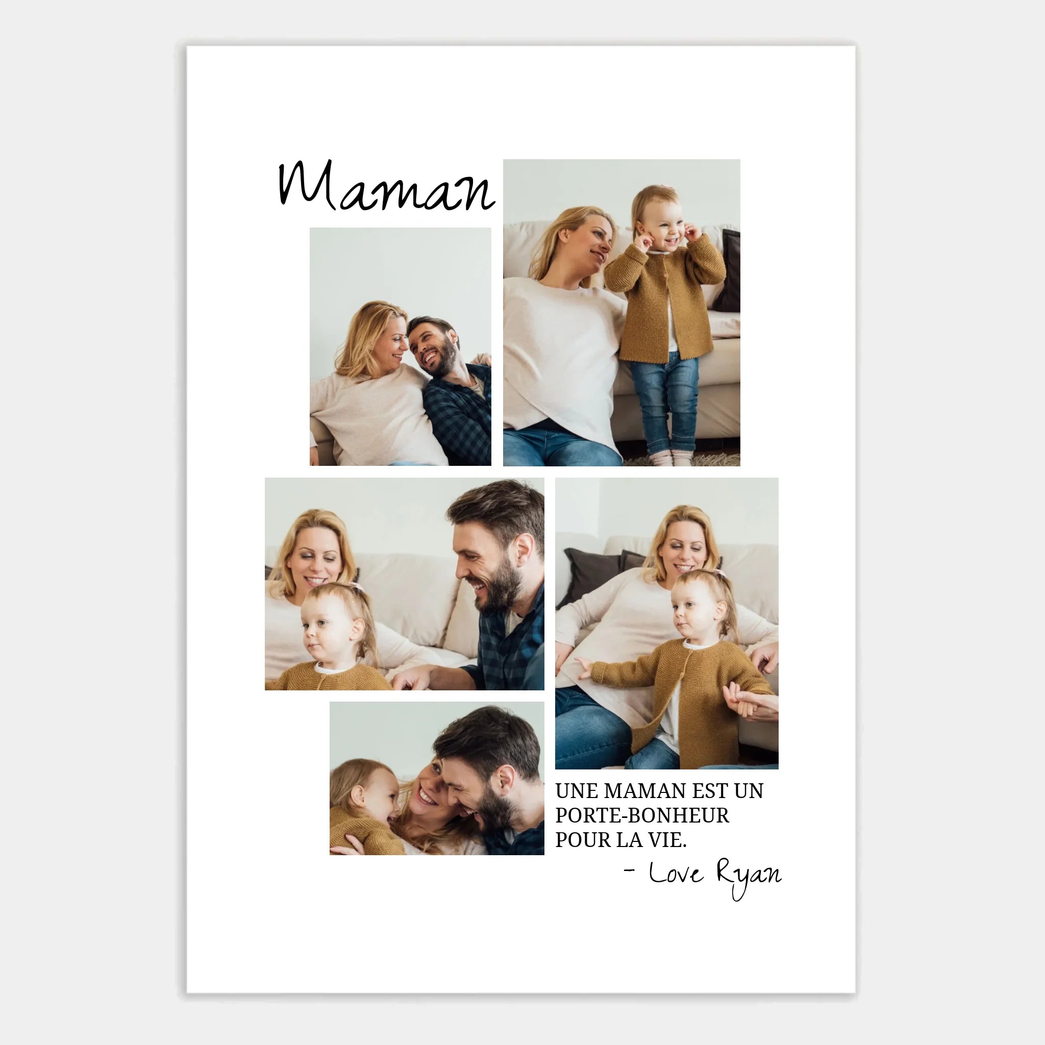 Affiche personnalisée cadeau