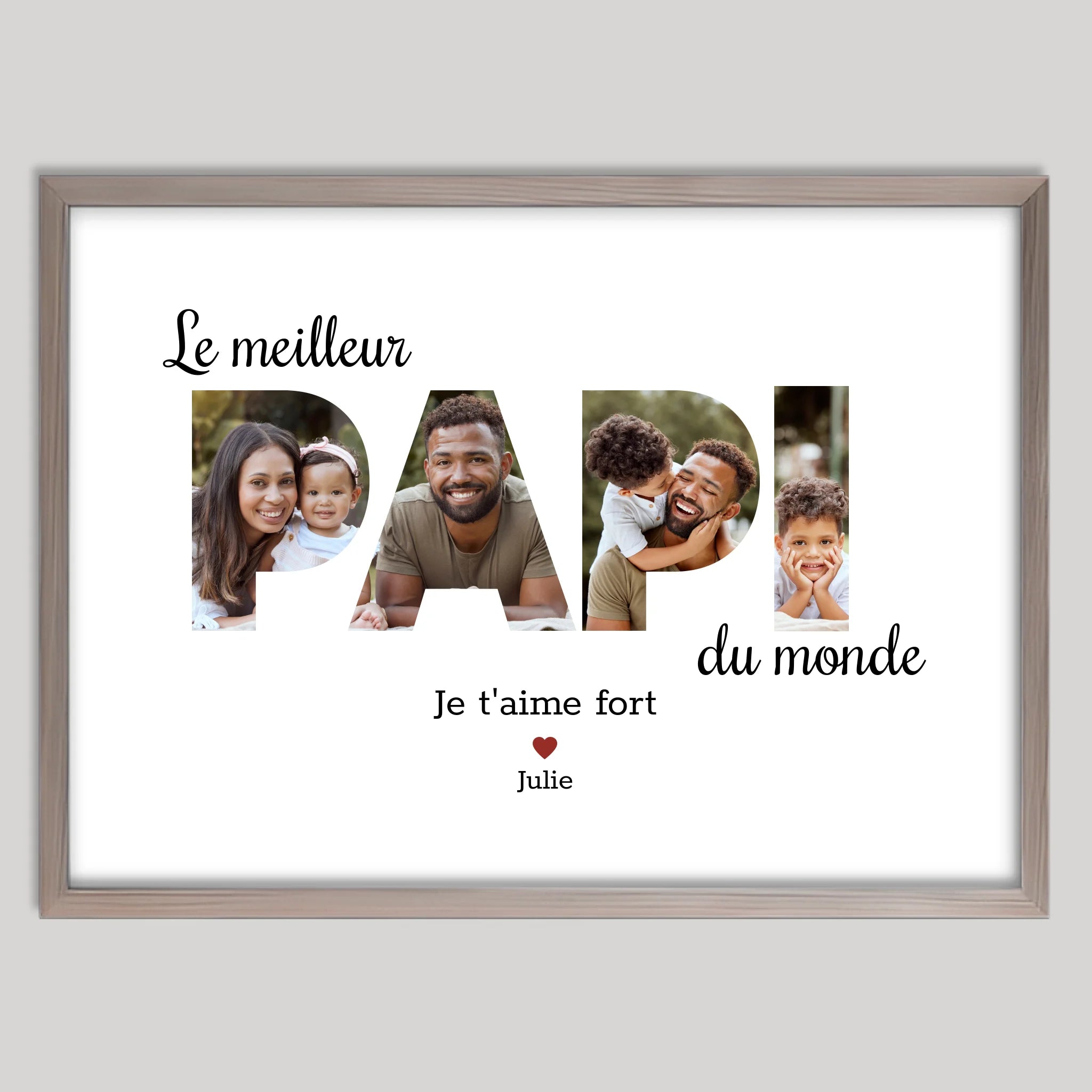 Cadre bois personnalisé cadeau