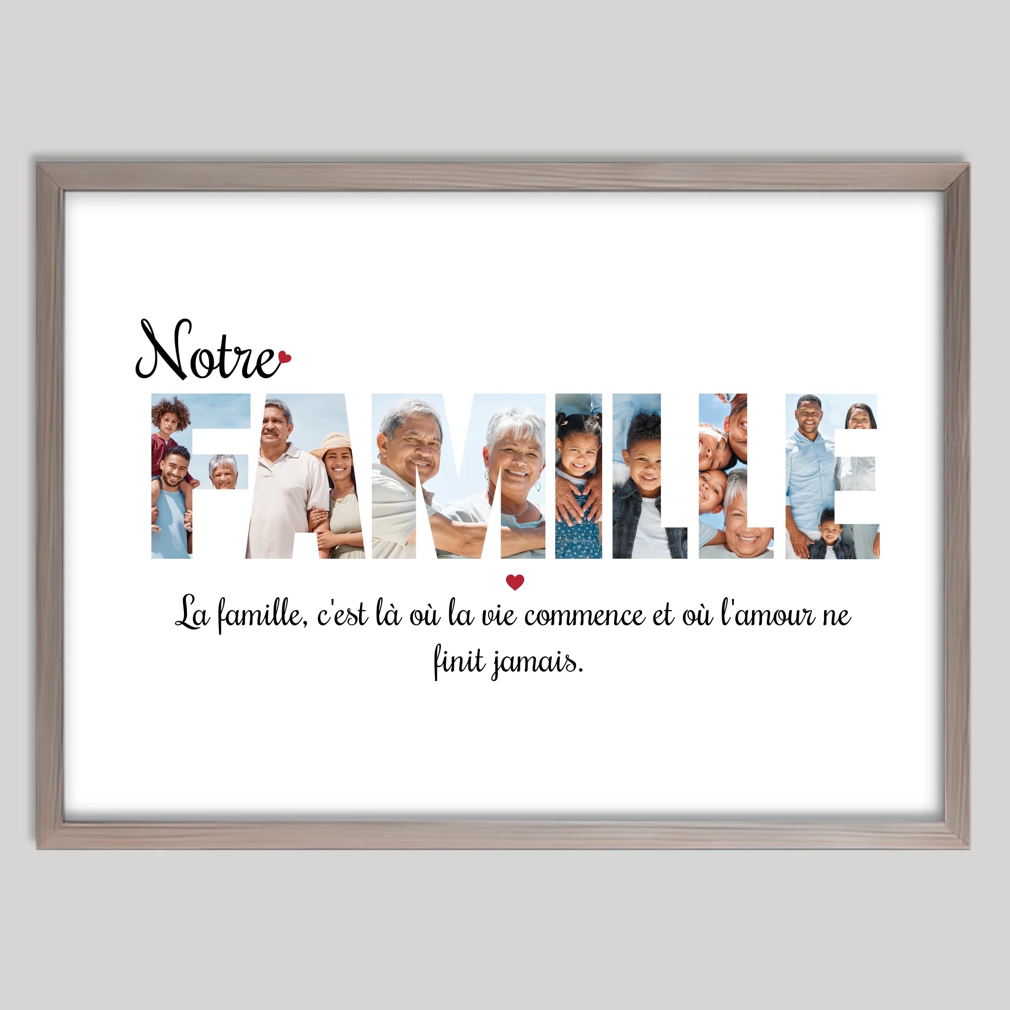 Cadre bois personnalisé cadeau