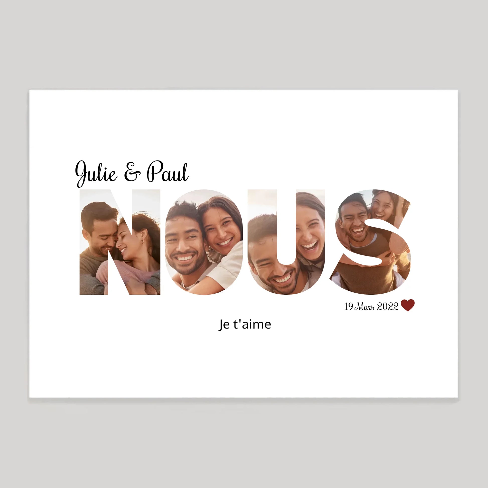 Affiche personnalisée cadeau