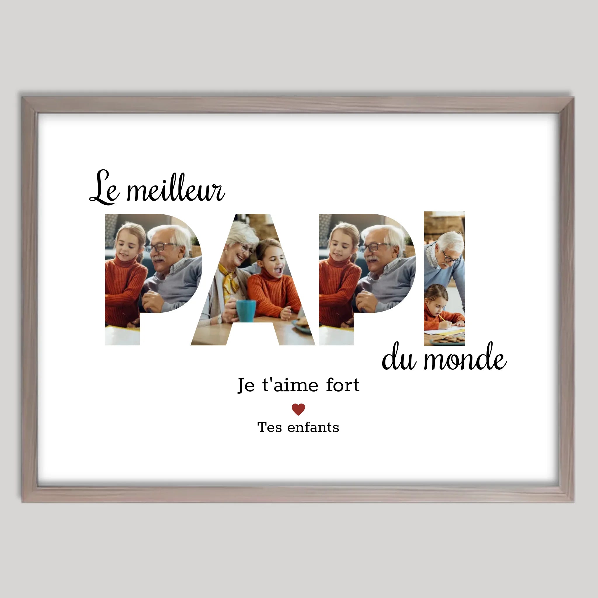 Cadre bois personnalisé cadeau