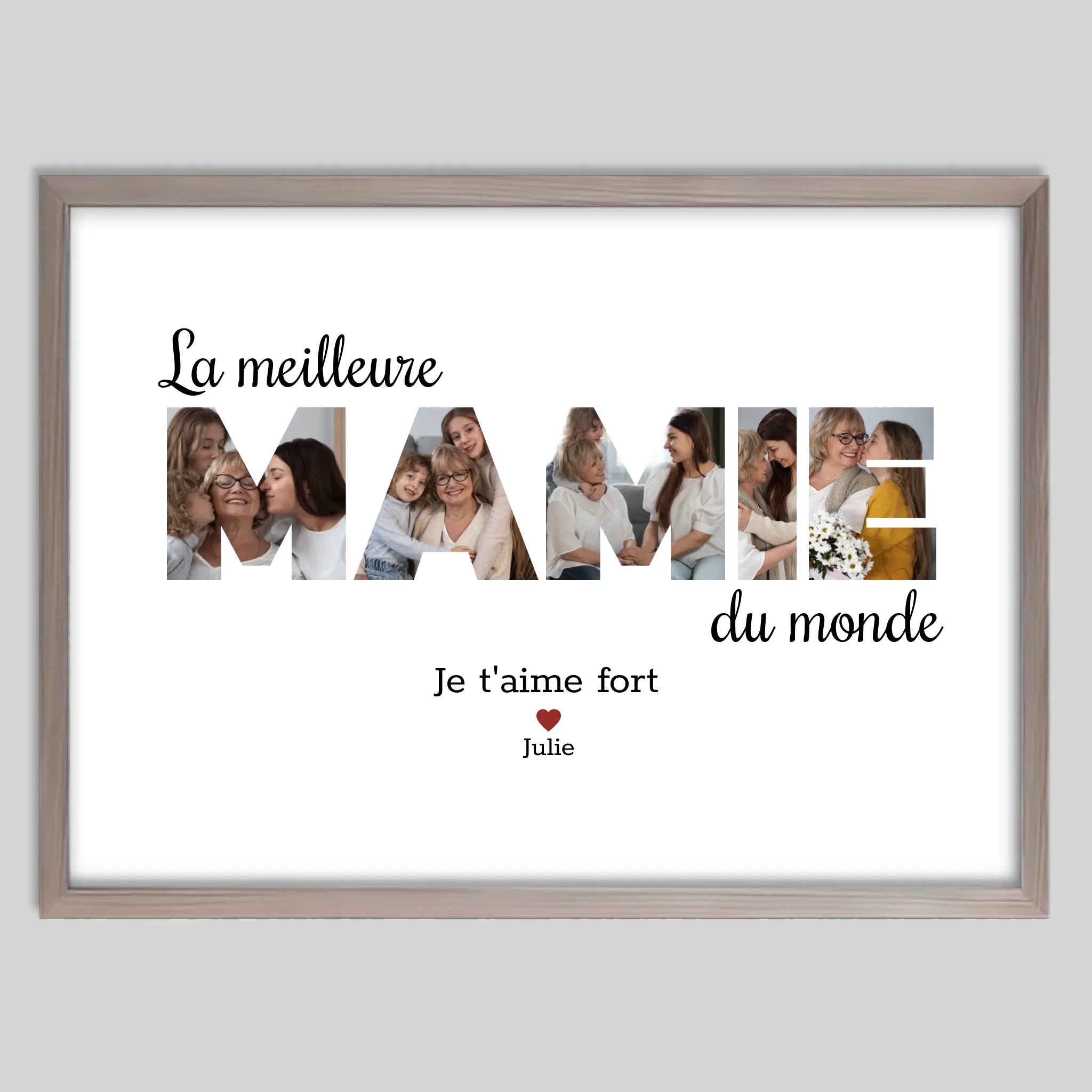 Cadre bois personnalisé cadeau