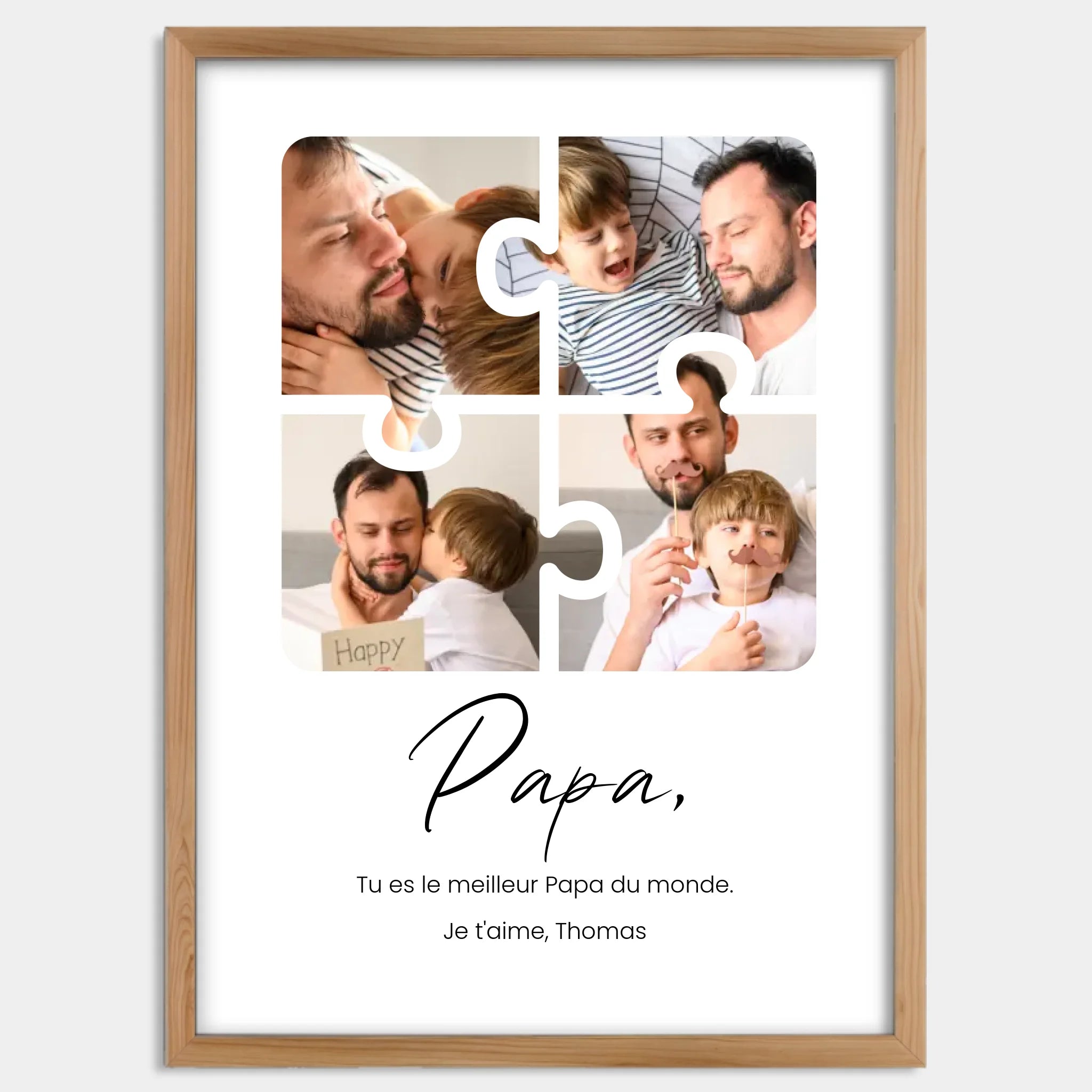 Cadre bois personnalisé cadeau