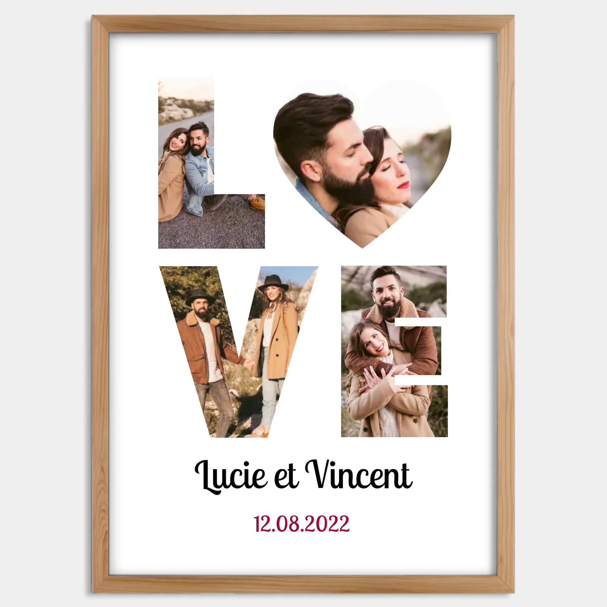 Cadre bois personnalisé cadeau