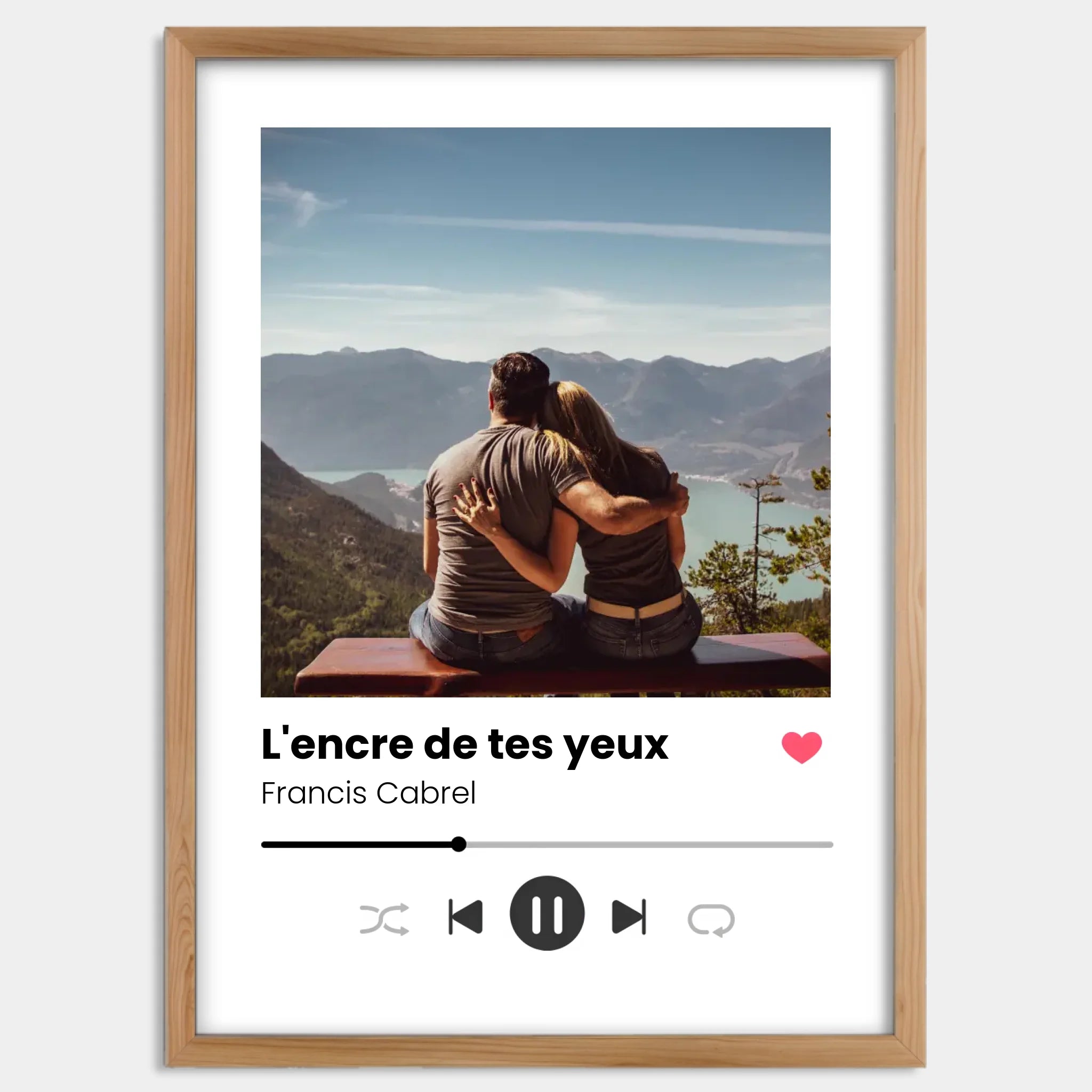 Cadre bois personnalisé cadeau