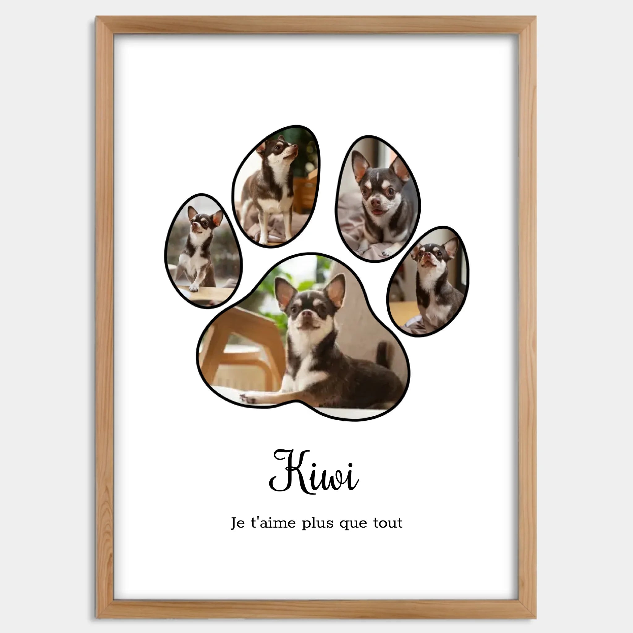 Cadre bois personnalisé cadeau