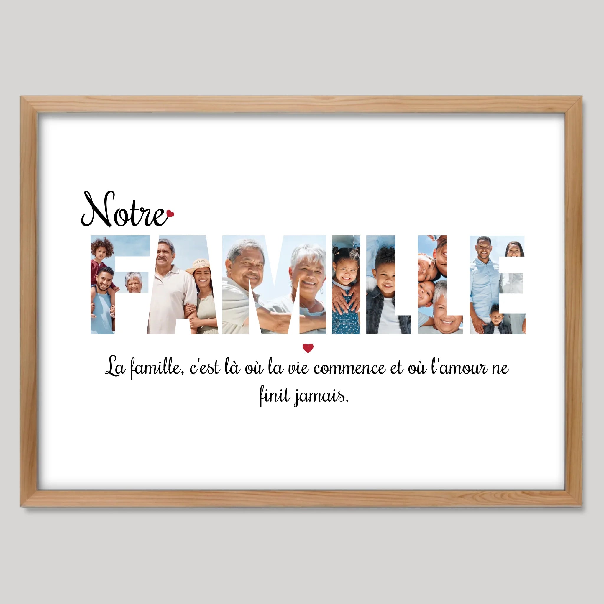 Cadre bois personnalisé cadeau