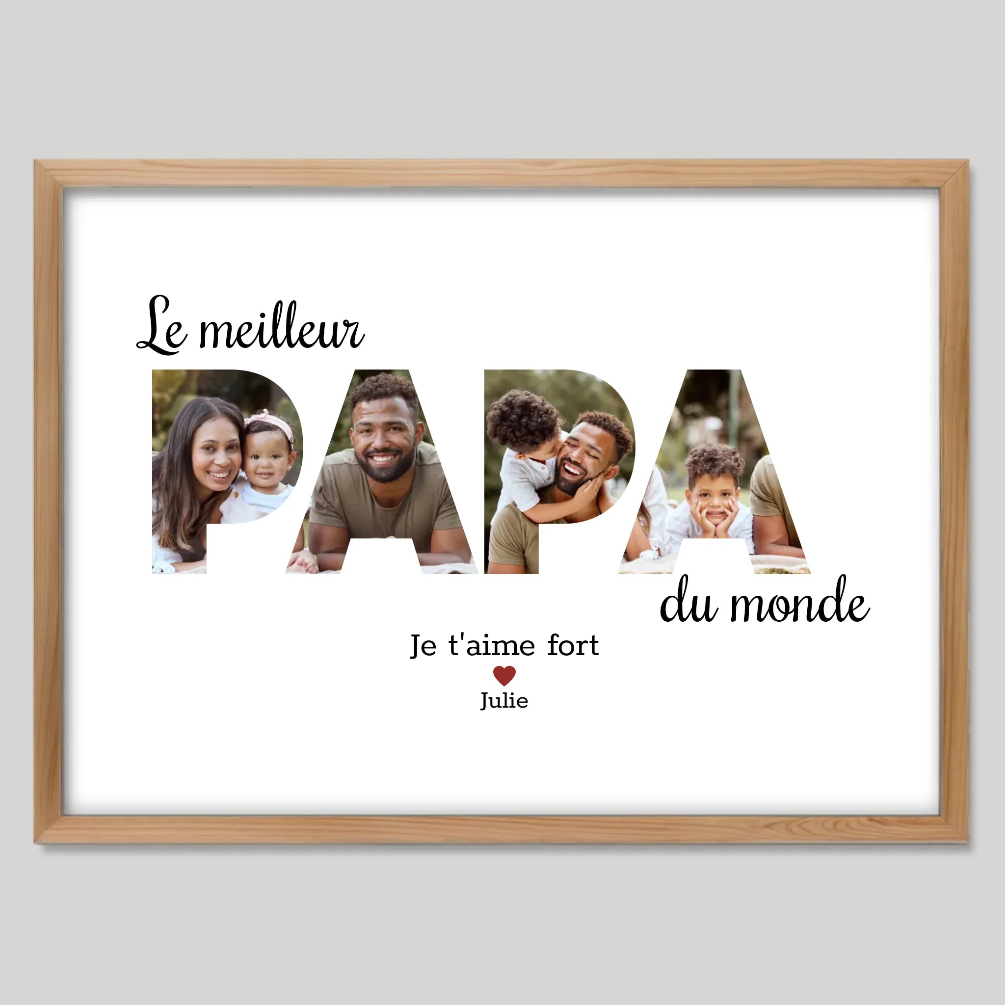 Cadre bois personnalisé cadeau