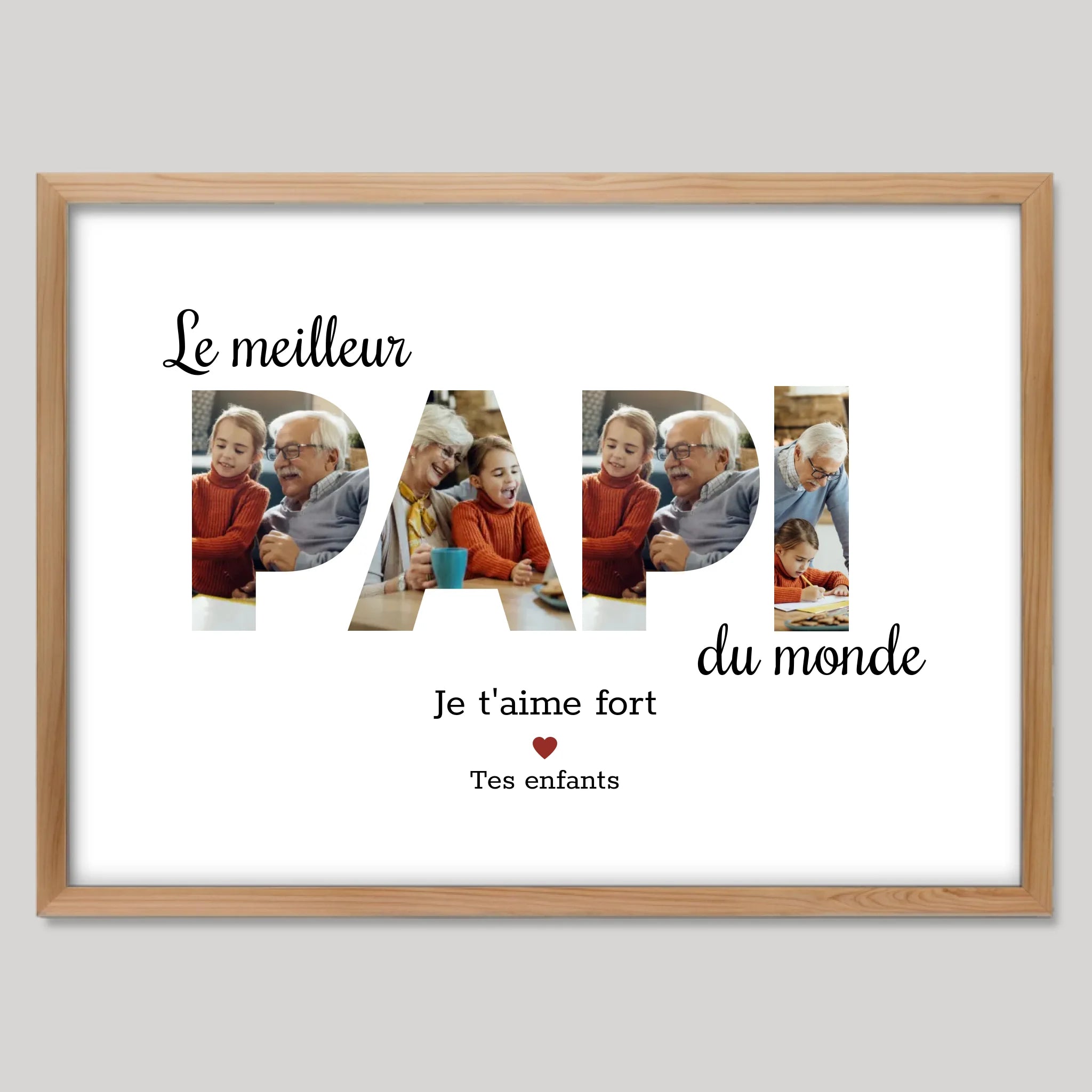 Cadre bois personnalisé cadeau