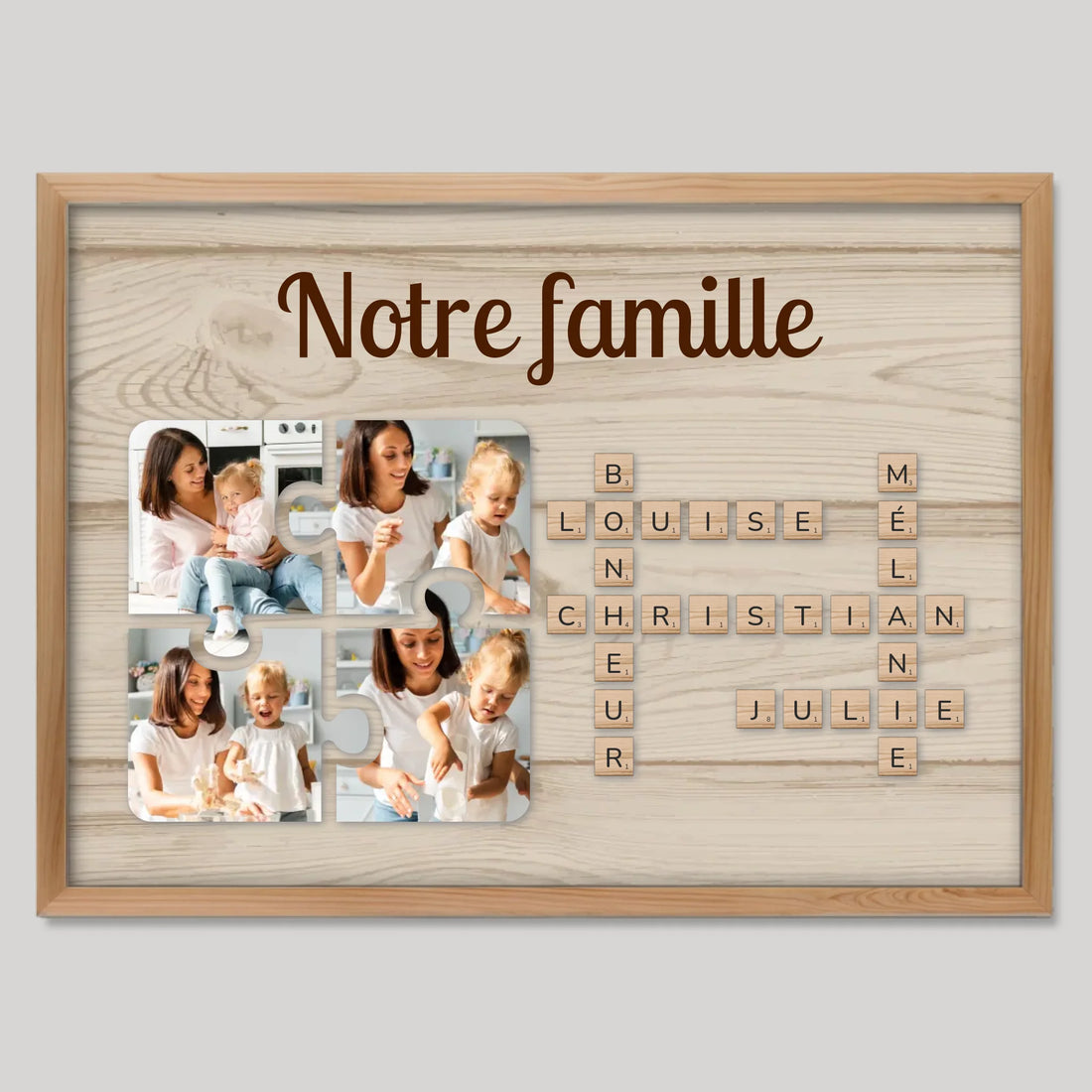 Cadre bois personnalisé cadeau