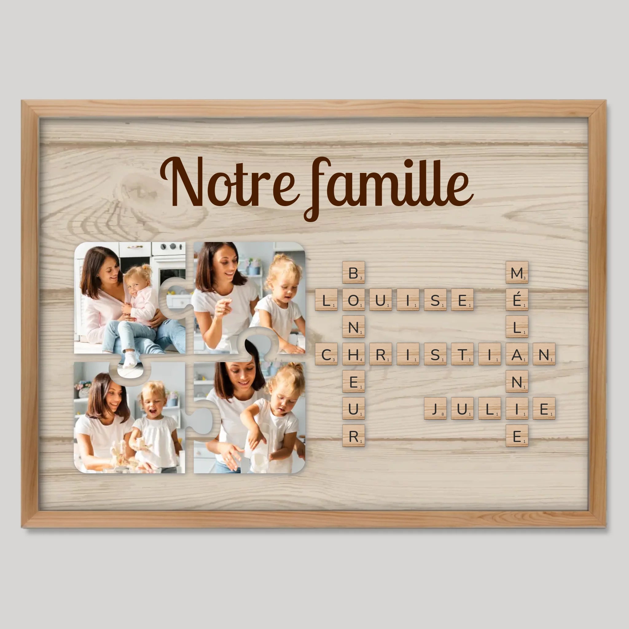 Cadre bois personnalisé cadeau
