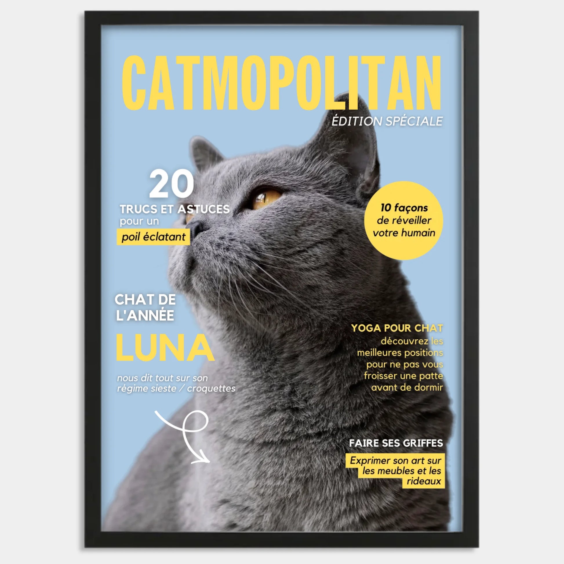 Cadre bois noir personnalisé cadeau