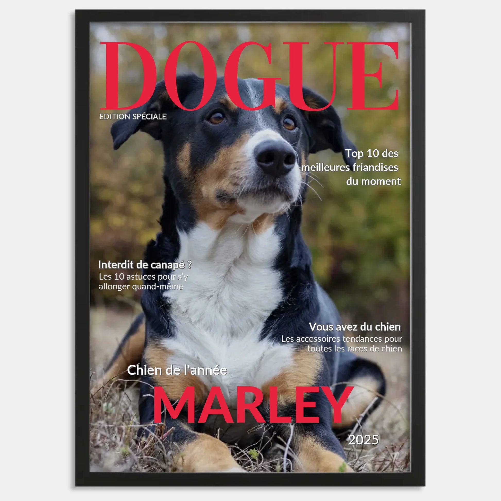 Cadre bois noir personnalisé cadeau