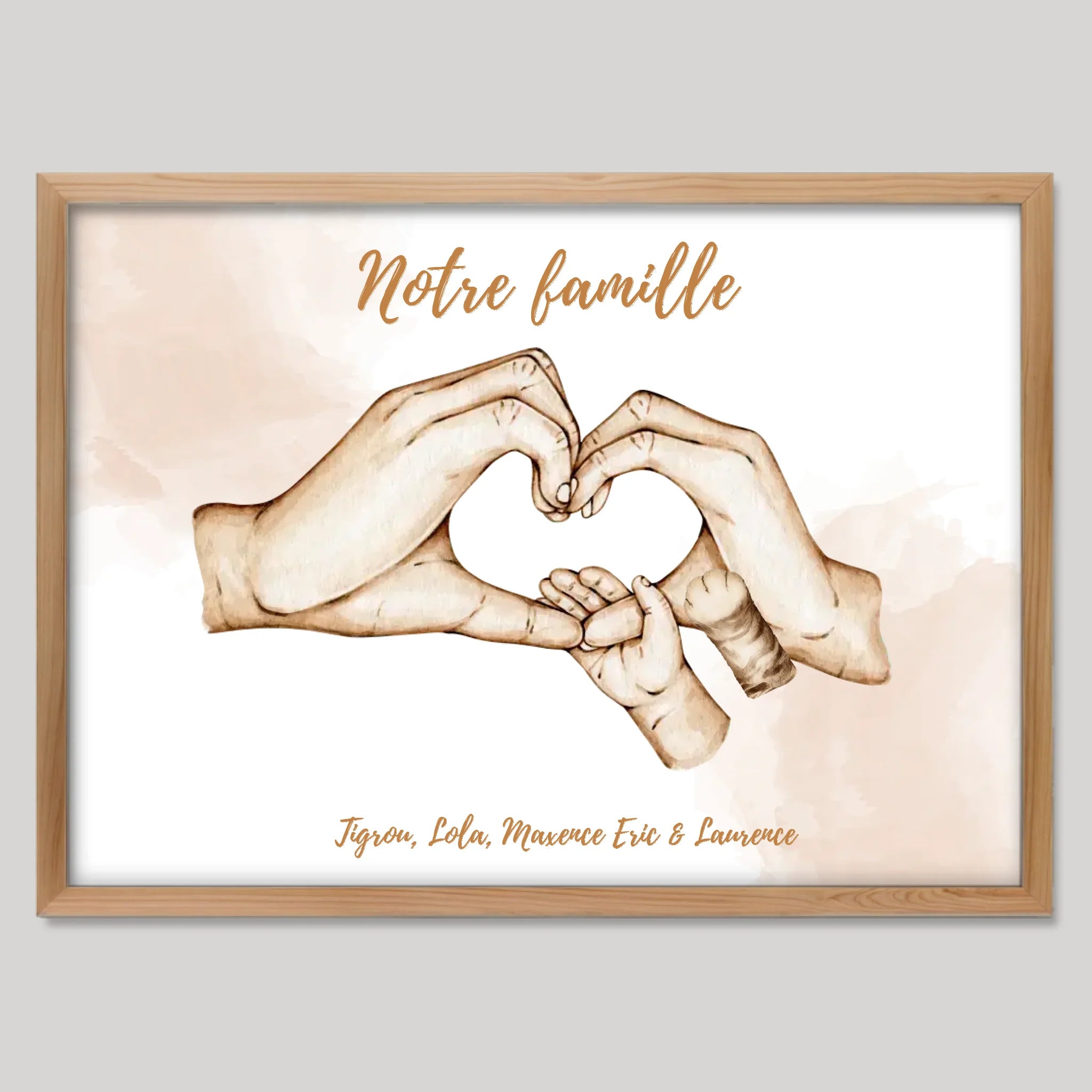 Cadre bois personnalisé cadeau