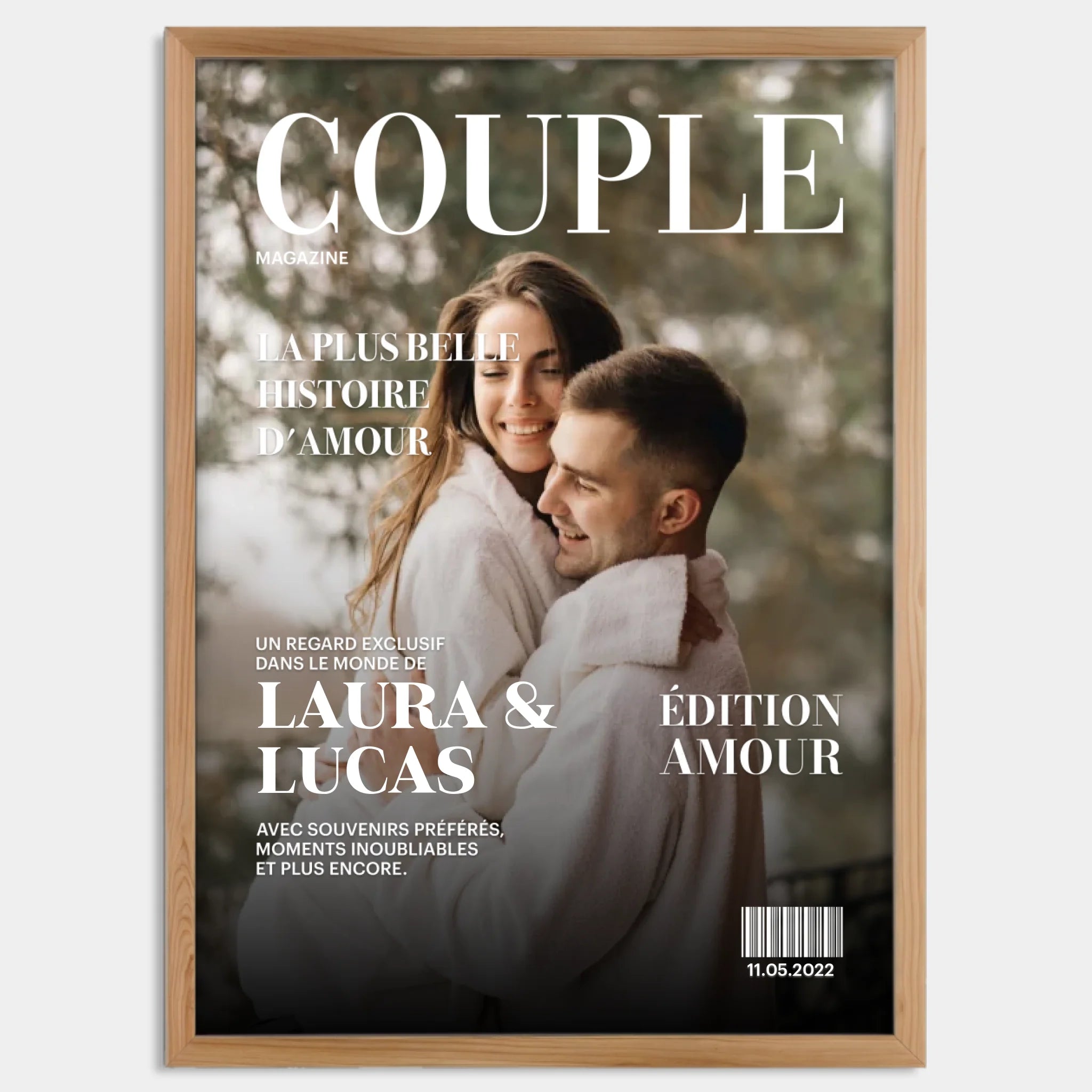 Cadre bois personnalisé cadeau