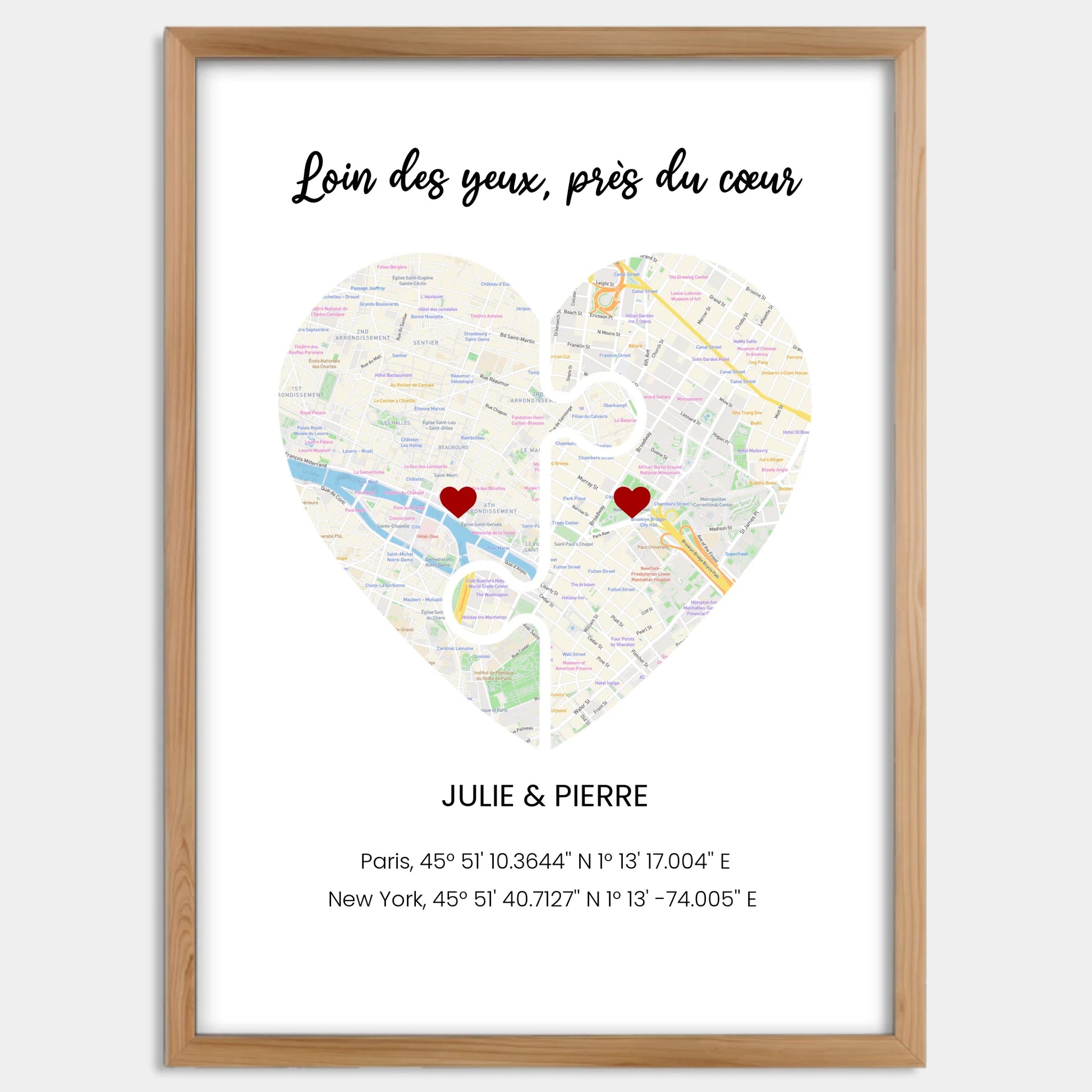 Cadre bois personnalisé cadeau