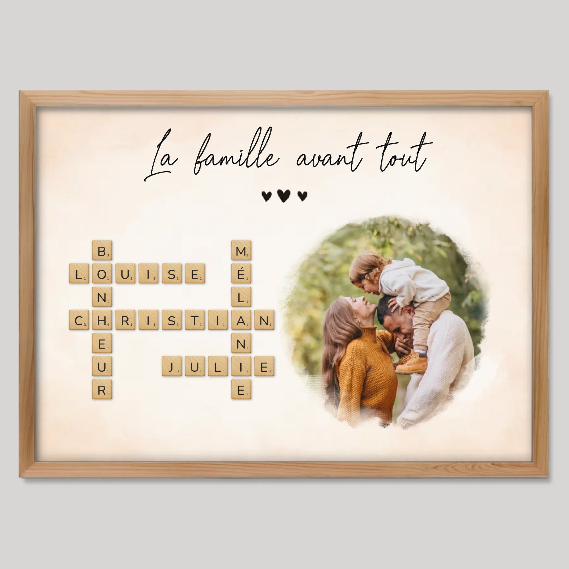 Cadre bois personnalisé cadeau