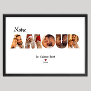 Cadre noir personnalisé cadeau