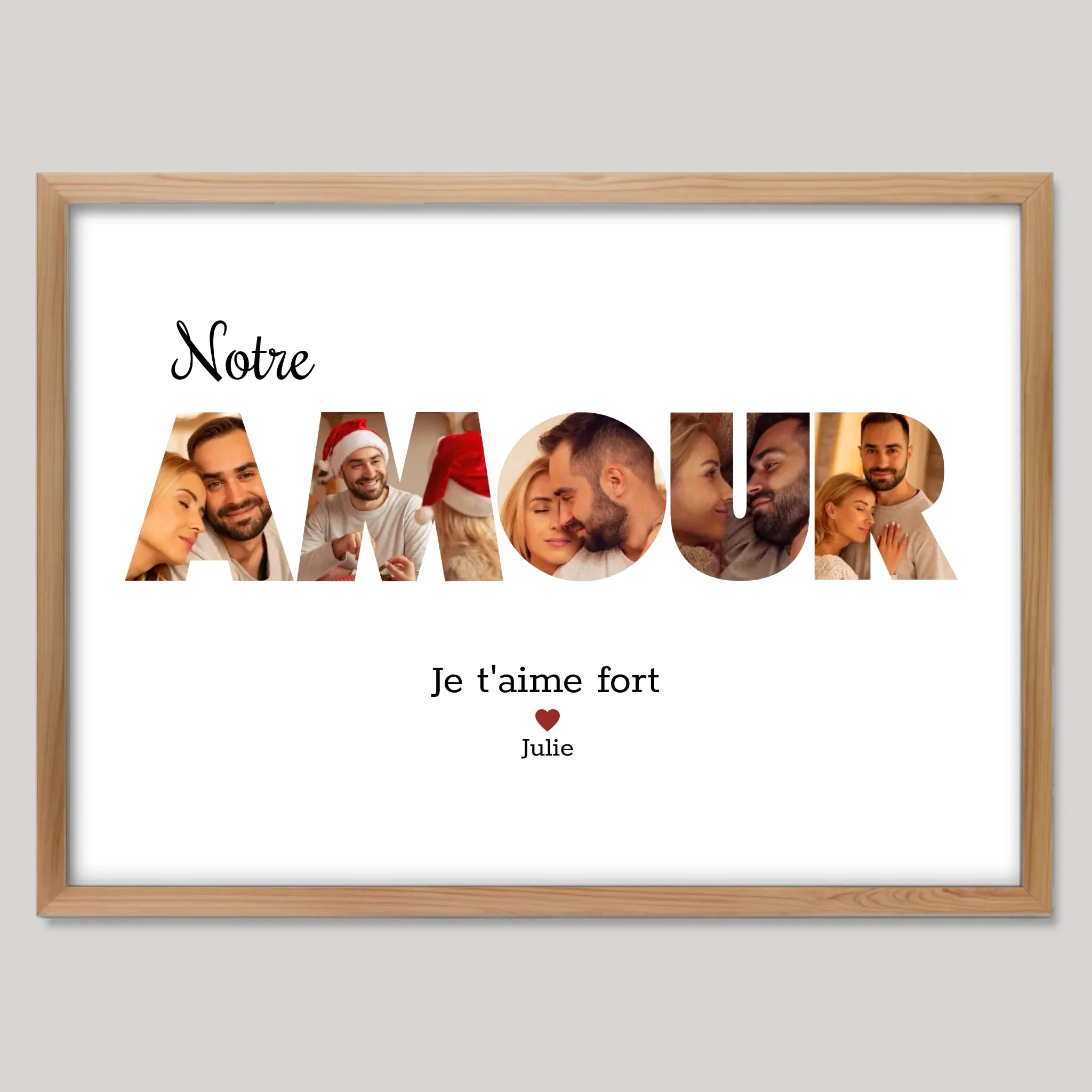 Cadre bois personnalisé cadeau