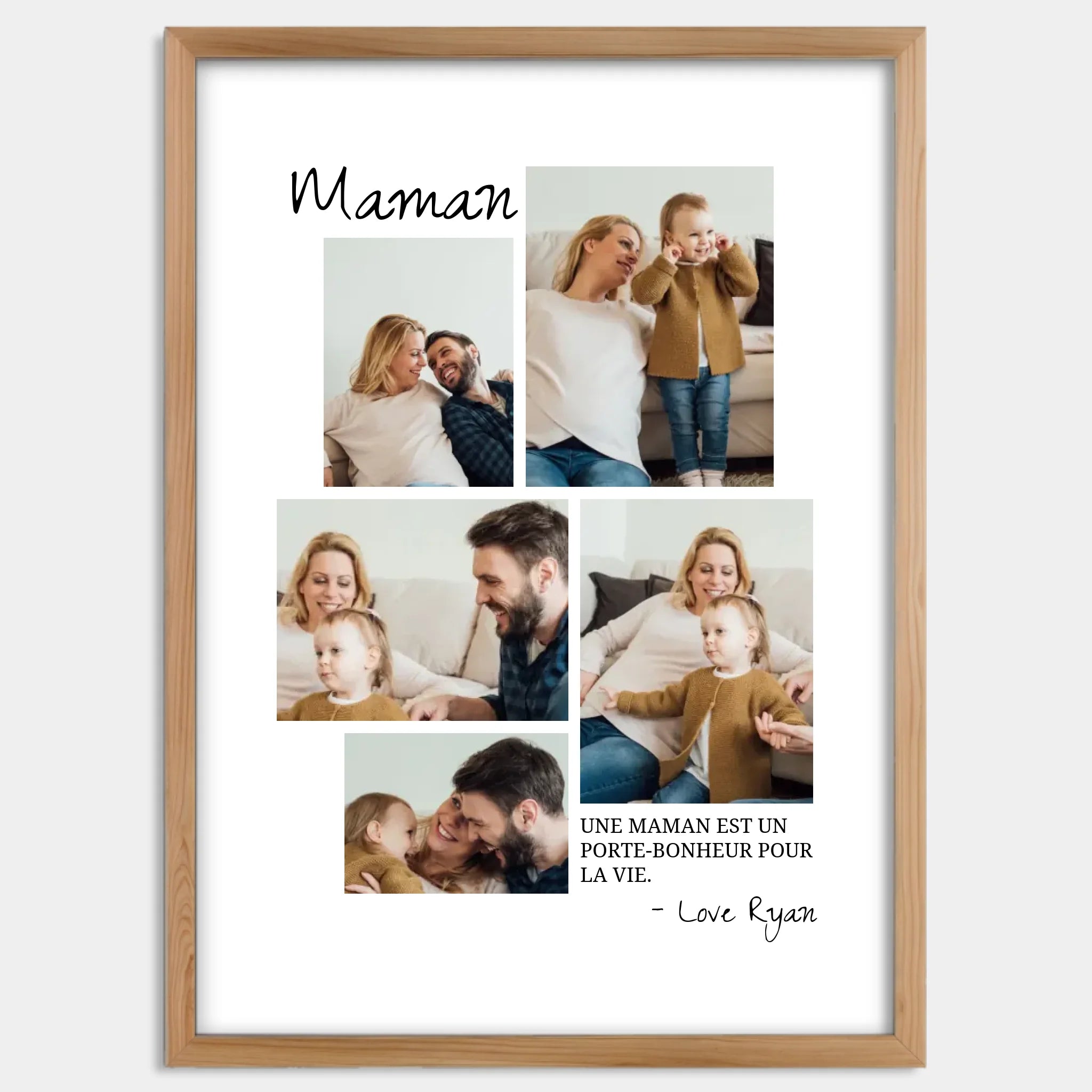 Cadre bois personnalisé cadeau