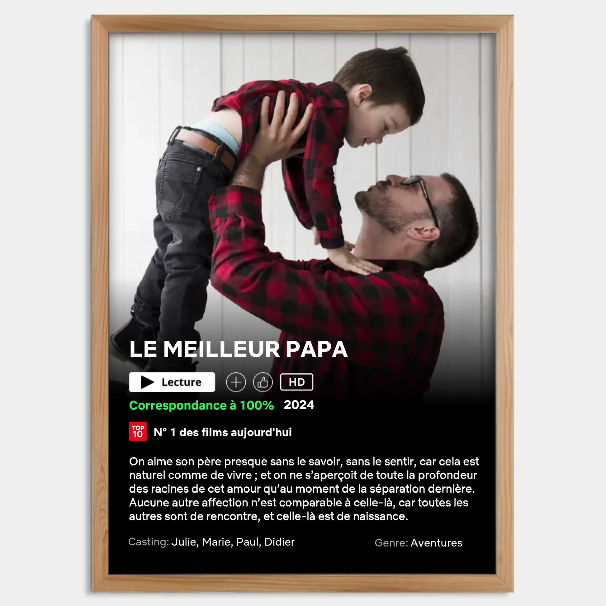 Cadre bois personnalisé cadeau