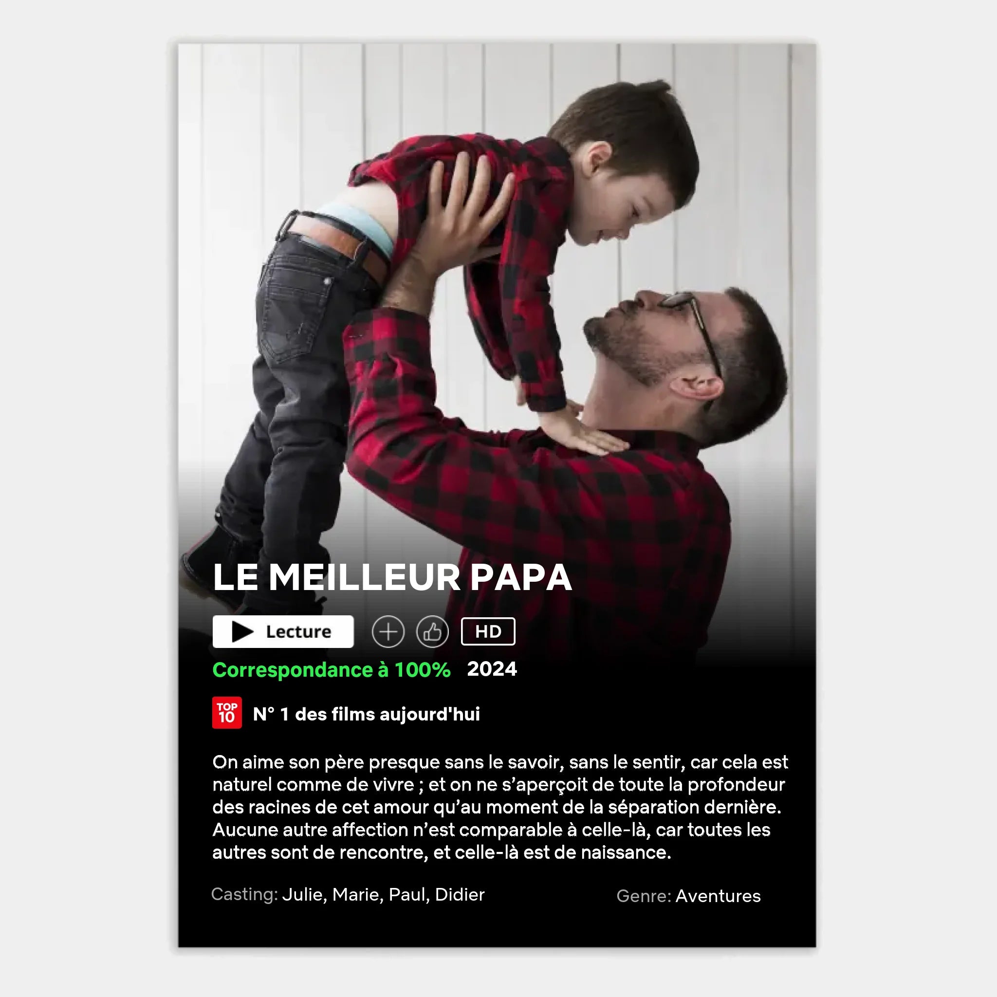 Affiche personnalisée cadeau