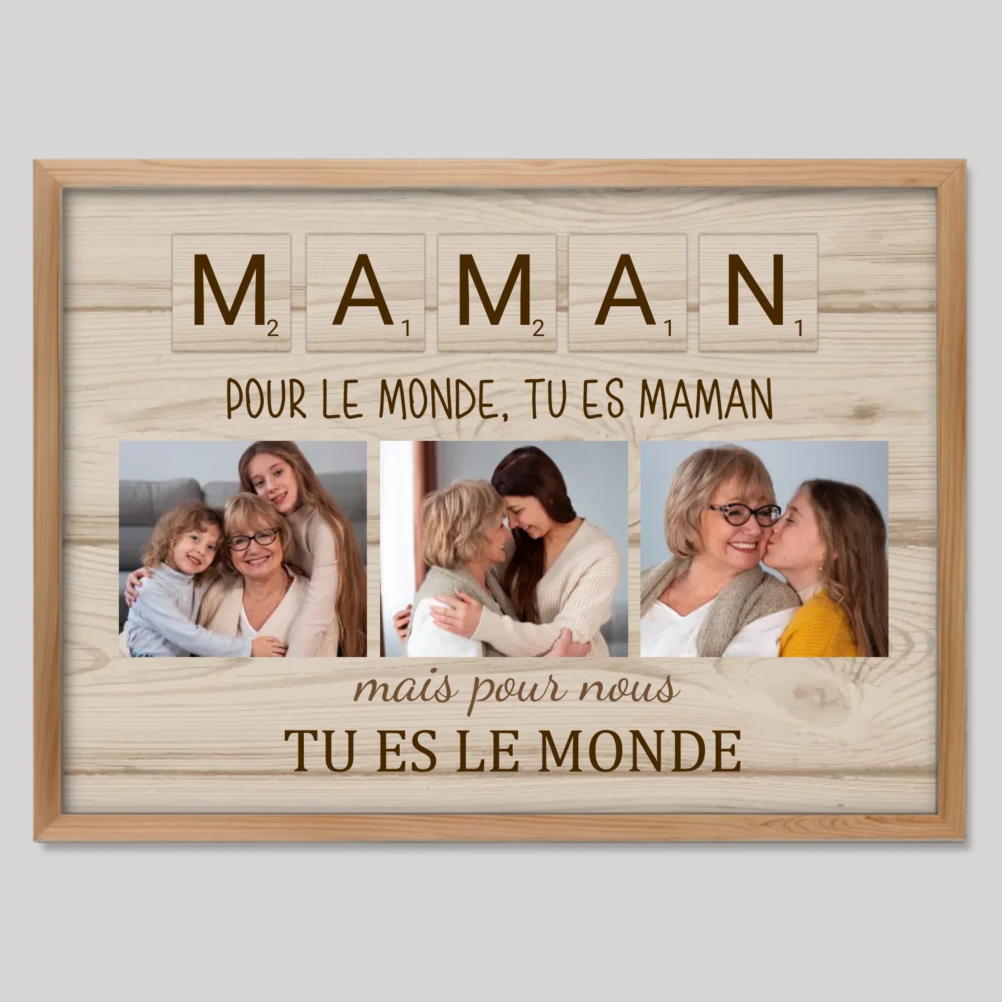 Cadre bois personnalisé cadeau