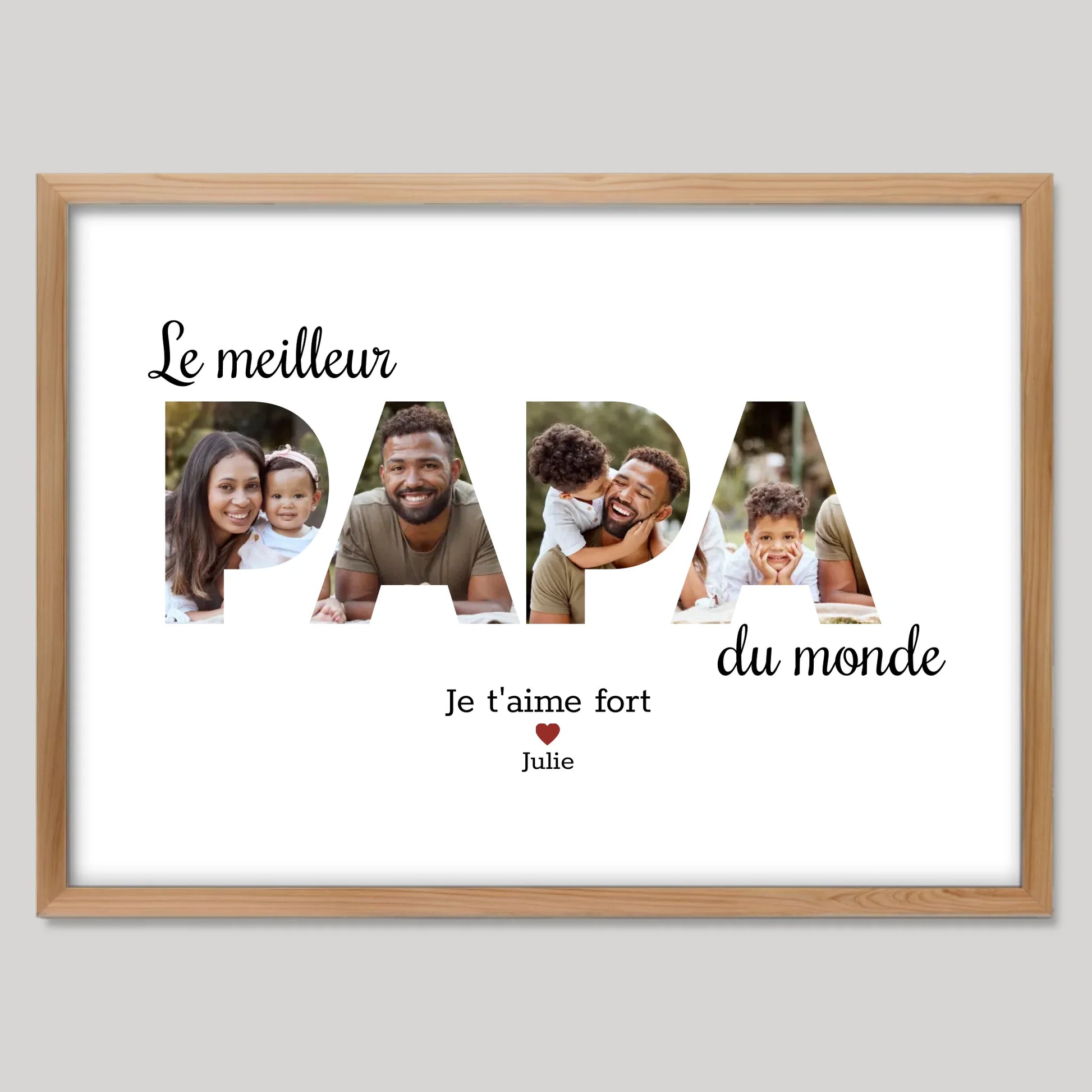 Cadre bois personnalisé cadeau