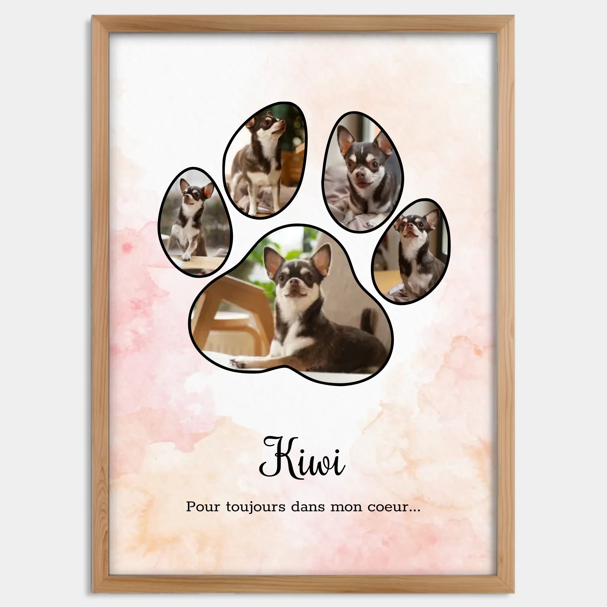 Cadre bois personnalisé cadeau