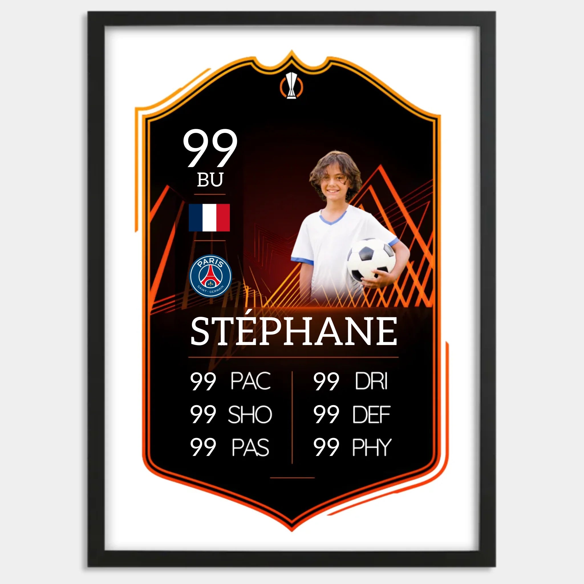 Cadre bois noir personnalisé cadeau