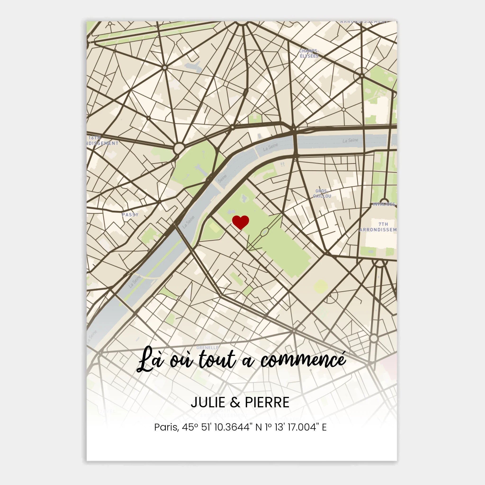 Affiche personnalisée cadeau