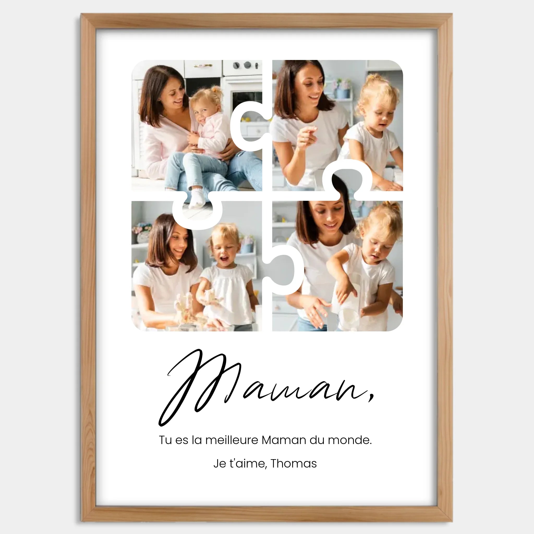 Cadre bois personnalisé cadeau